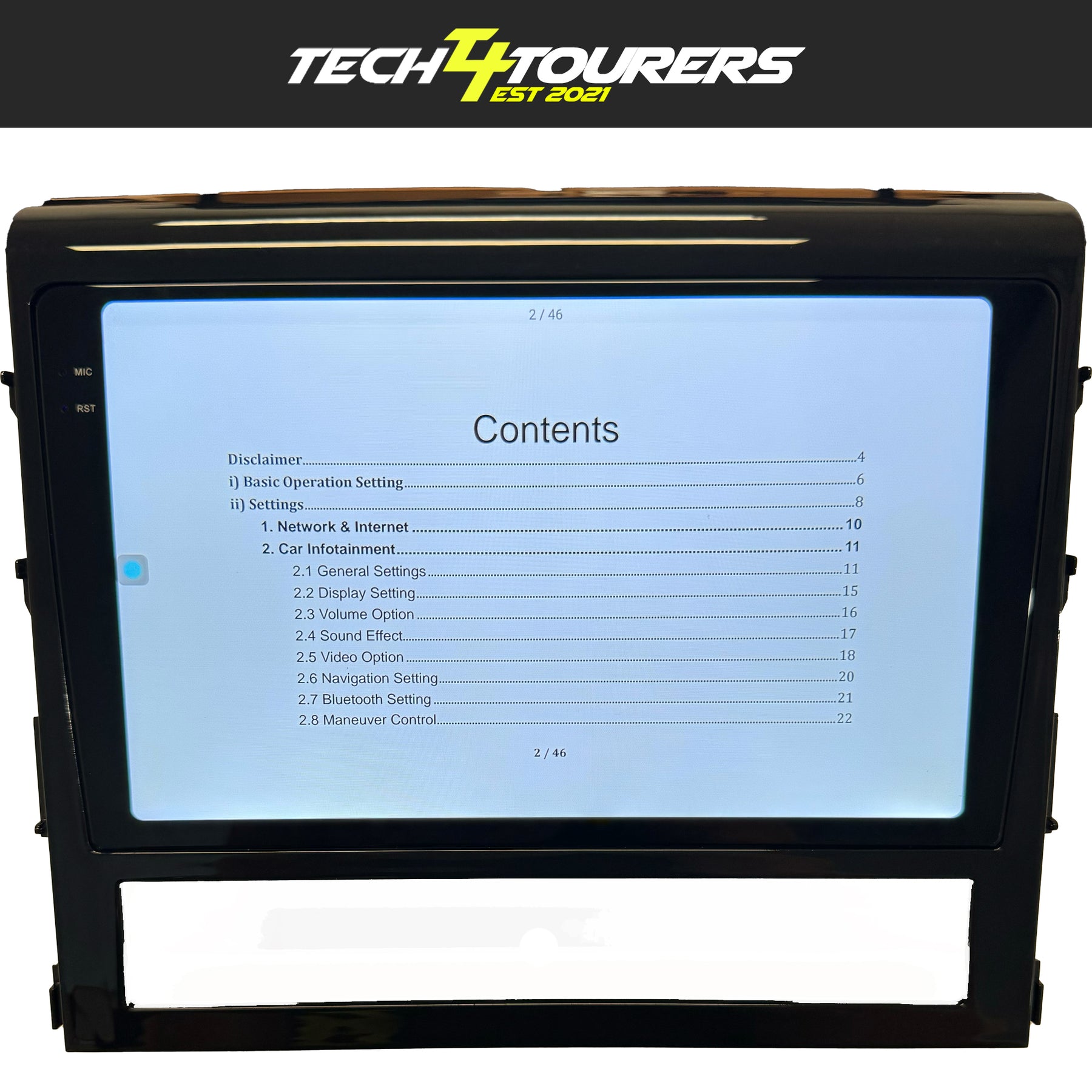 Apple Carplay Head Unit suitable for use with Toyota Landcruiser 200 series 2015-2021