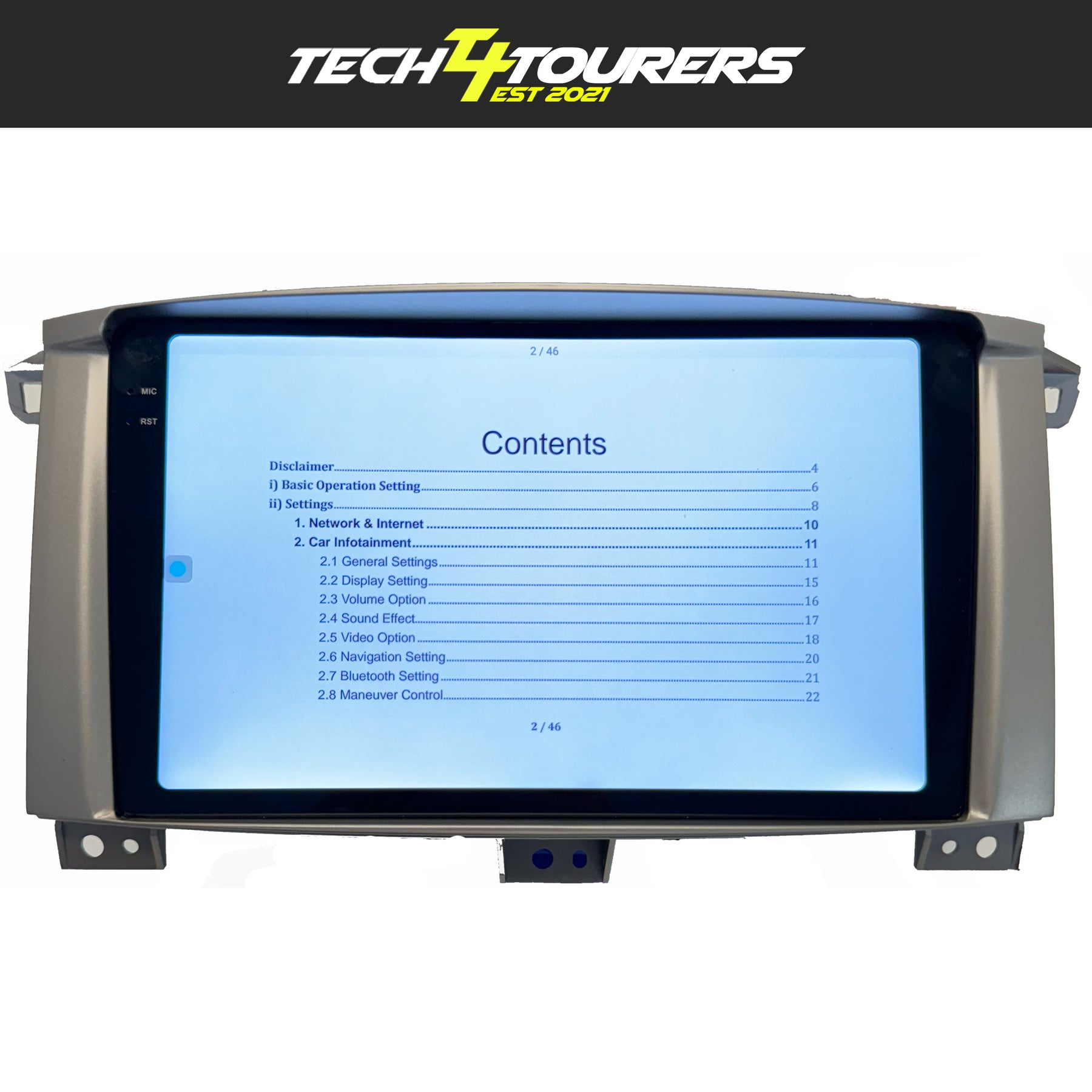 Apple Carplay Head Unit suitable for use with Toyota Landcruiser 100/105 series 1999-2007
