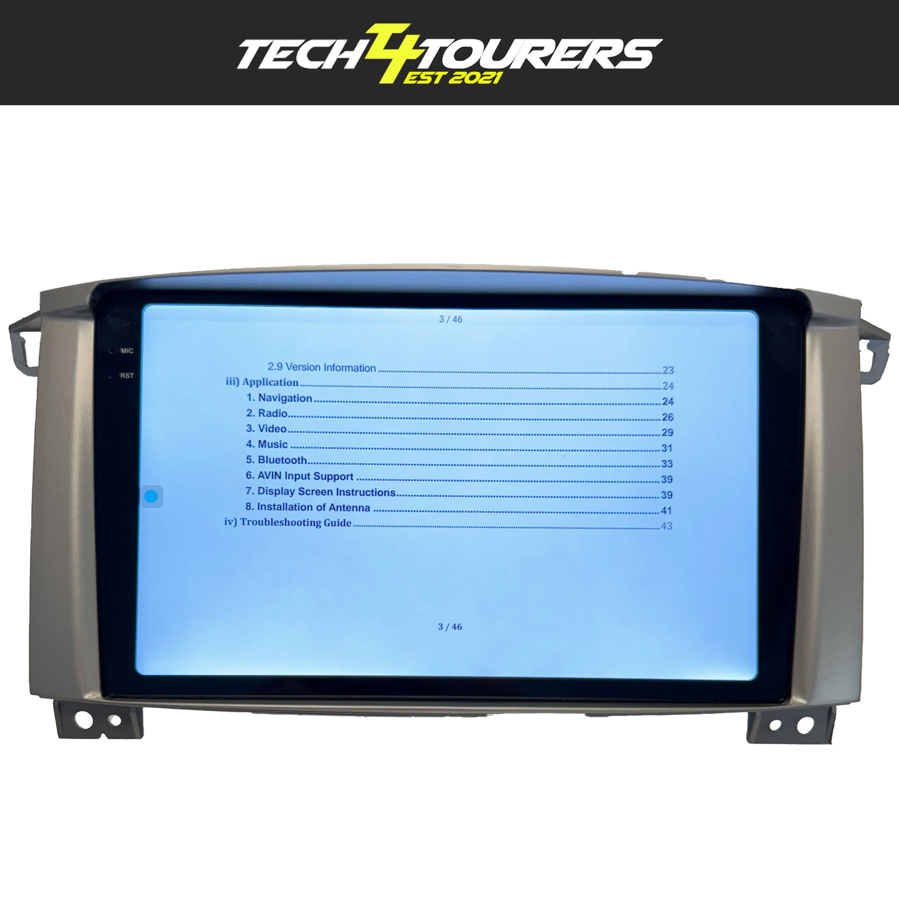Apple Carplay Head Unit suitable for use with Toyota Landcruiser 100/105 series 1999-2007