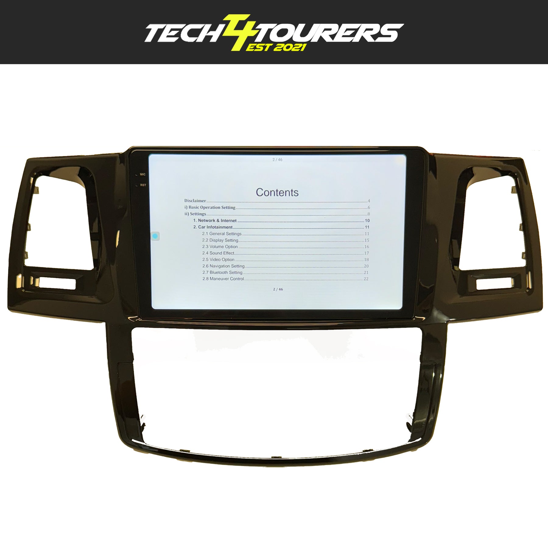 Apple Carplay Head Unit suitable for use with Toyota Hilux N70 2005-2015