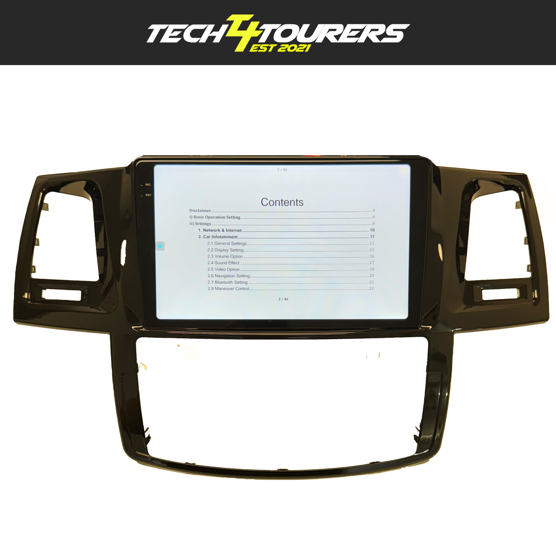 Apple Carplay Head Unit suitable for use with Toyota Hilux N70 2005-2015