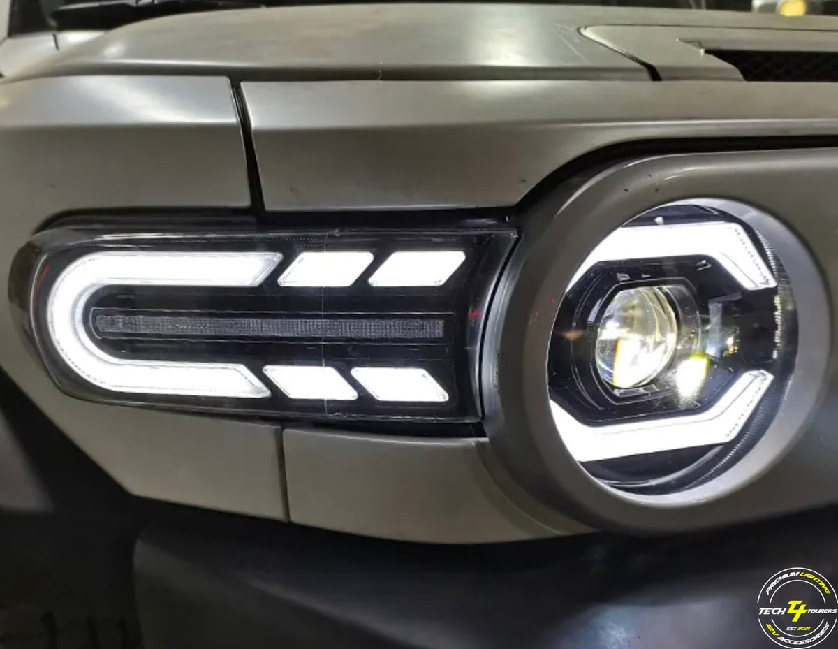 Premium Projector Headlights suitable for use with Toyota FJ Cruiser - Tech4tourers