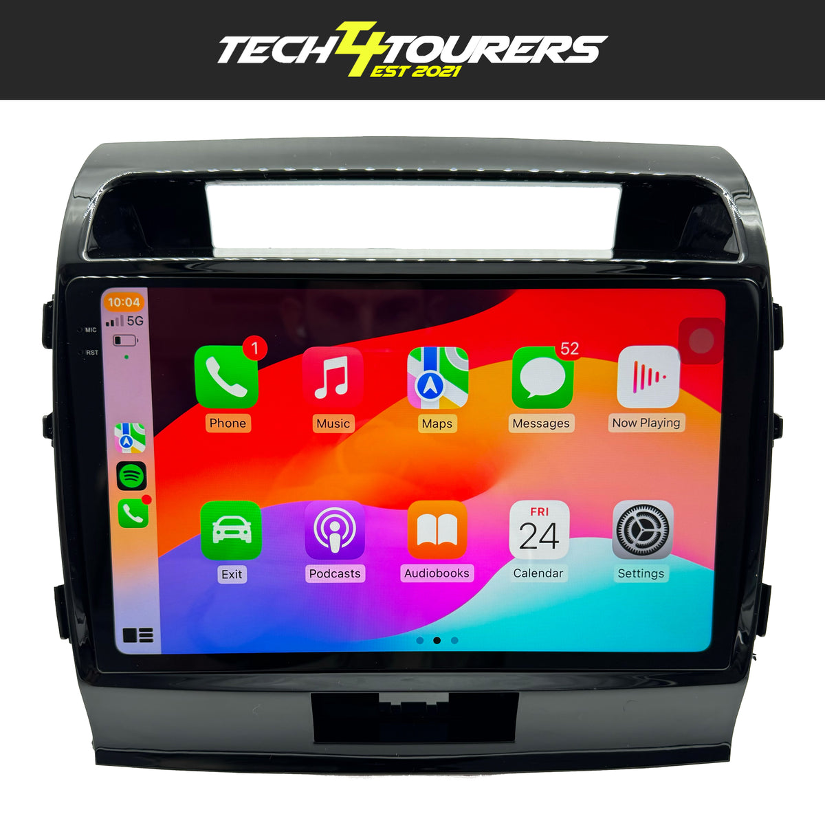 Apple Carplay Head Unit suitable for use with Toyota Landcruiser 200 series 2K 10.1 Inch 2007-2015