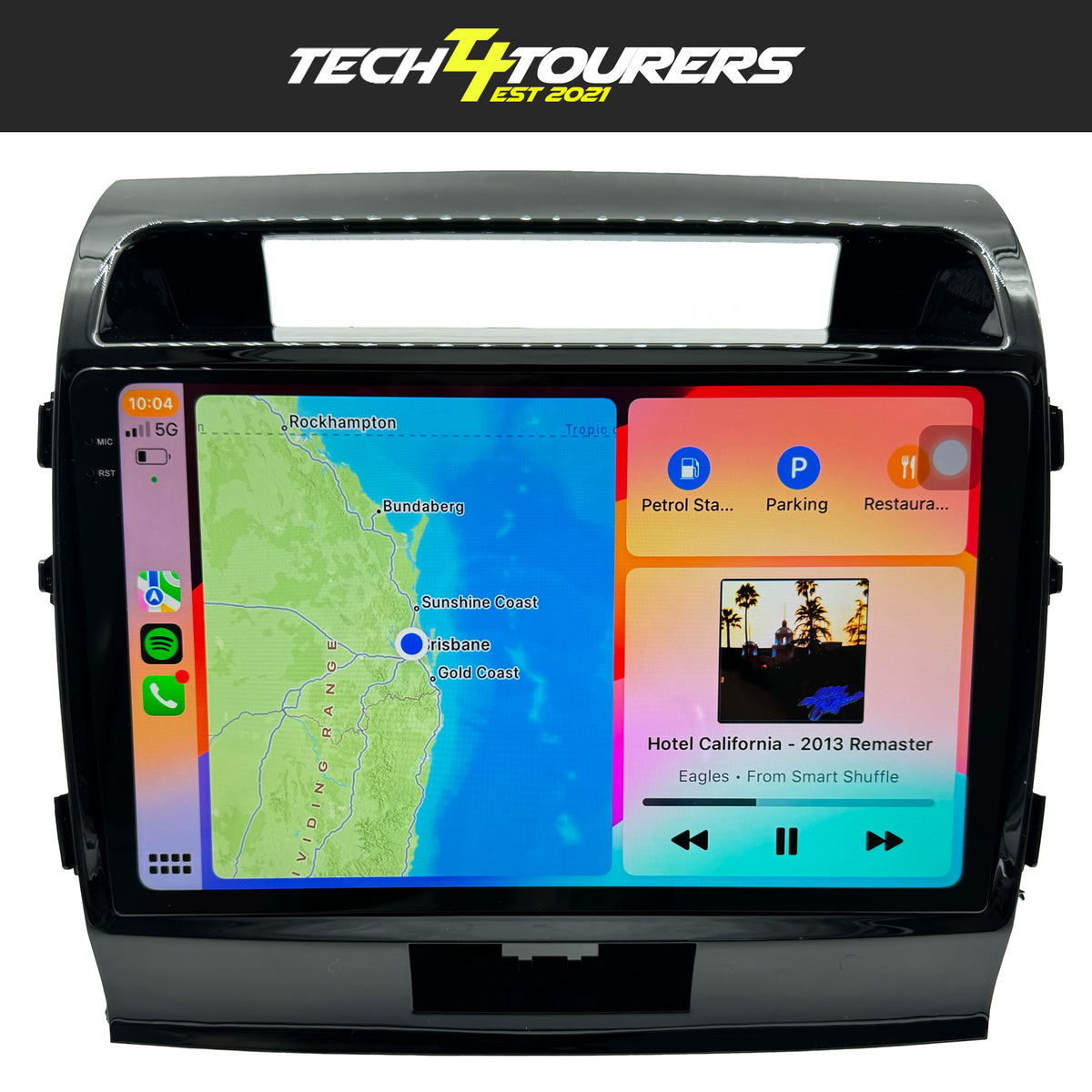 Apple Carplay Head Unit suitable for use with Toyota Landcruiser 200 series 2K 10.1 Inch 2007-2015