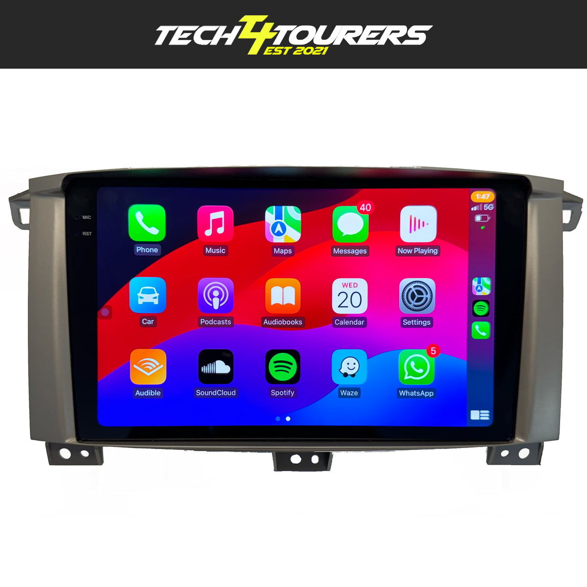 Apple Carplay Head Unit suitable for use with Toyota Landcruiser 100/105 series 1999-2007