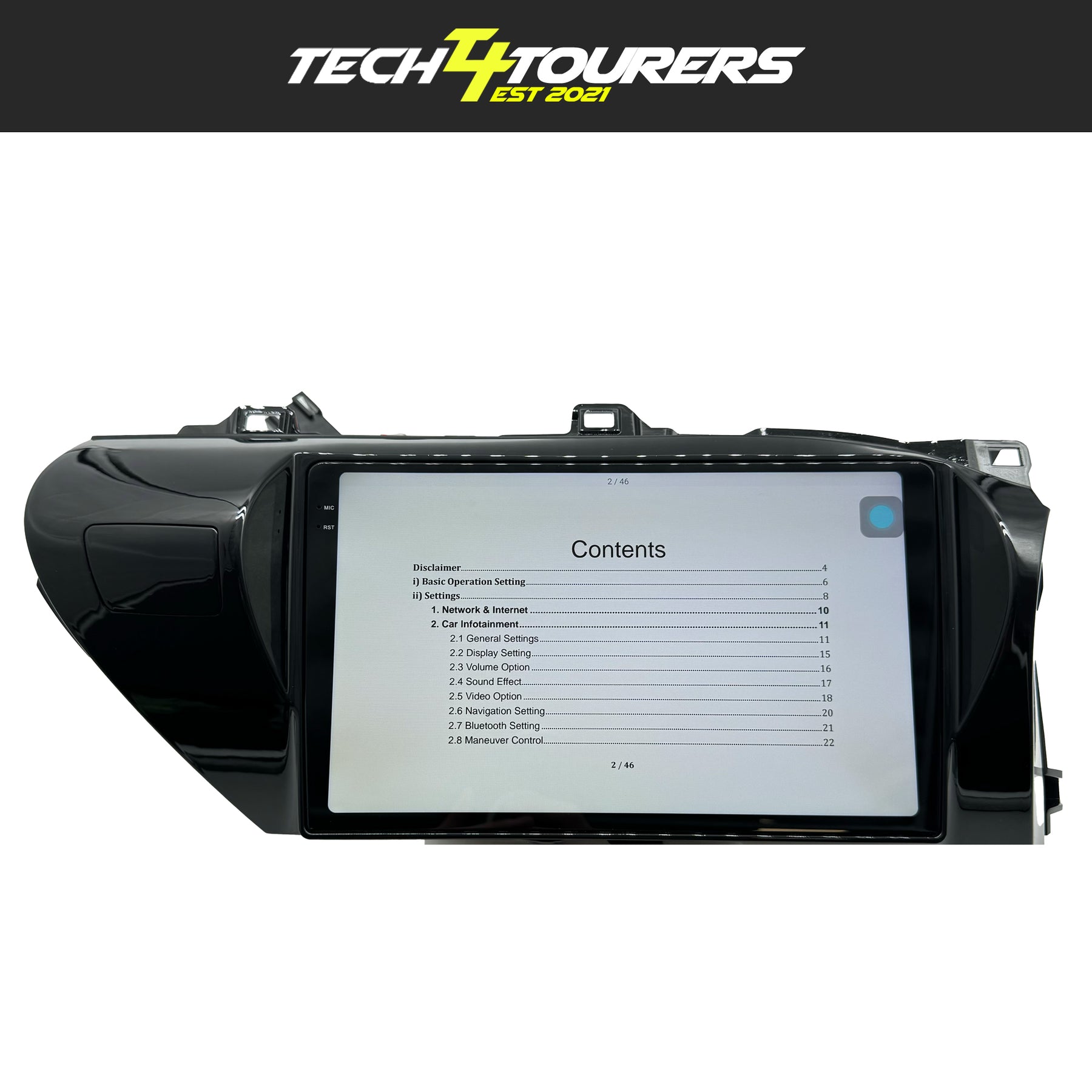 Apple Carplay Head Unit suitable for use with Toyota Hilux N80 2015-2023 2K 10.1 Inch