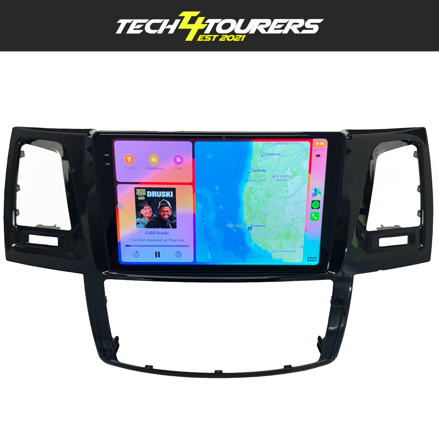 Apple Carplay Head Unit suitable for use with Toyota Hilux N70 2005-2015