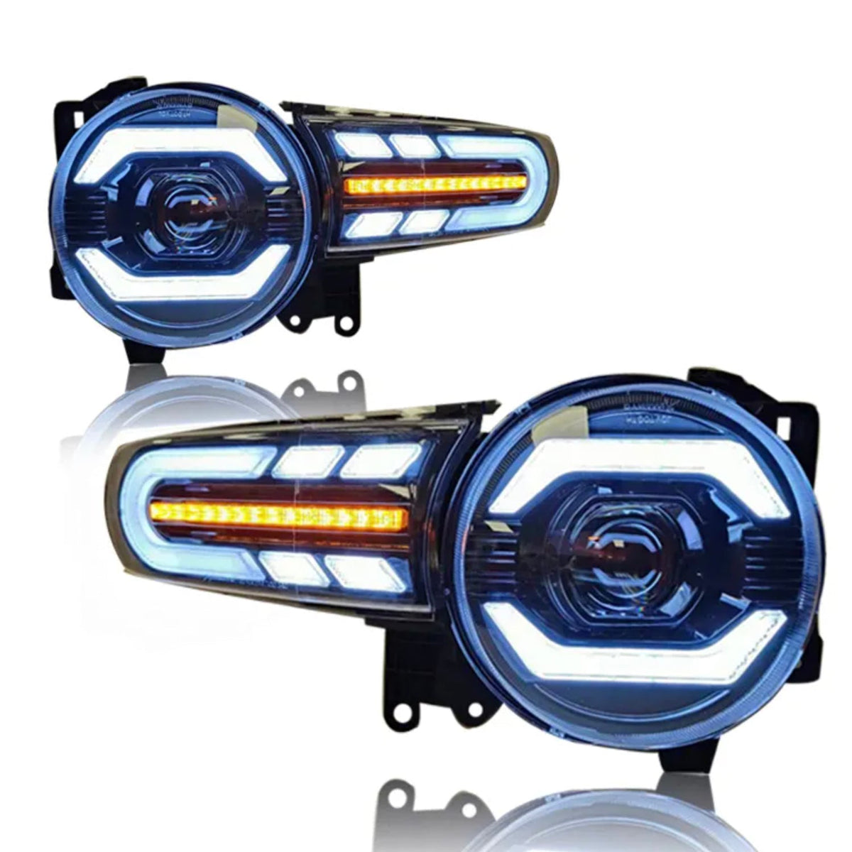 Premium Projector Headlights suitable for use with Toyota FJ Cruiser - Tech4tourers