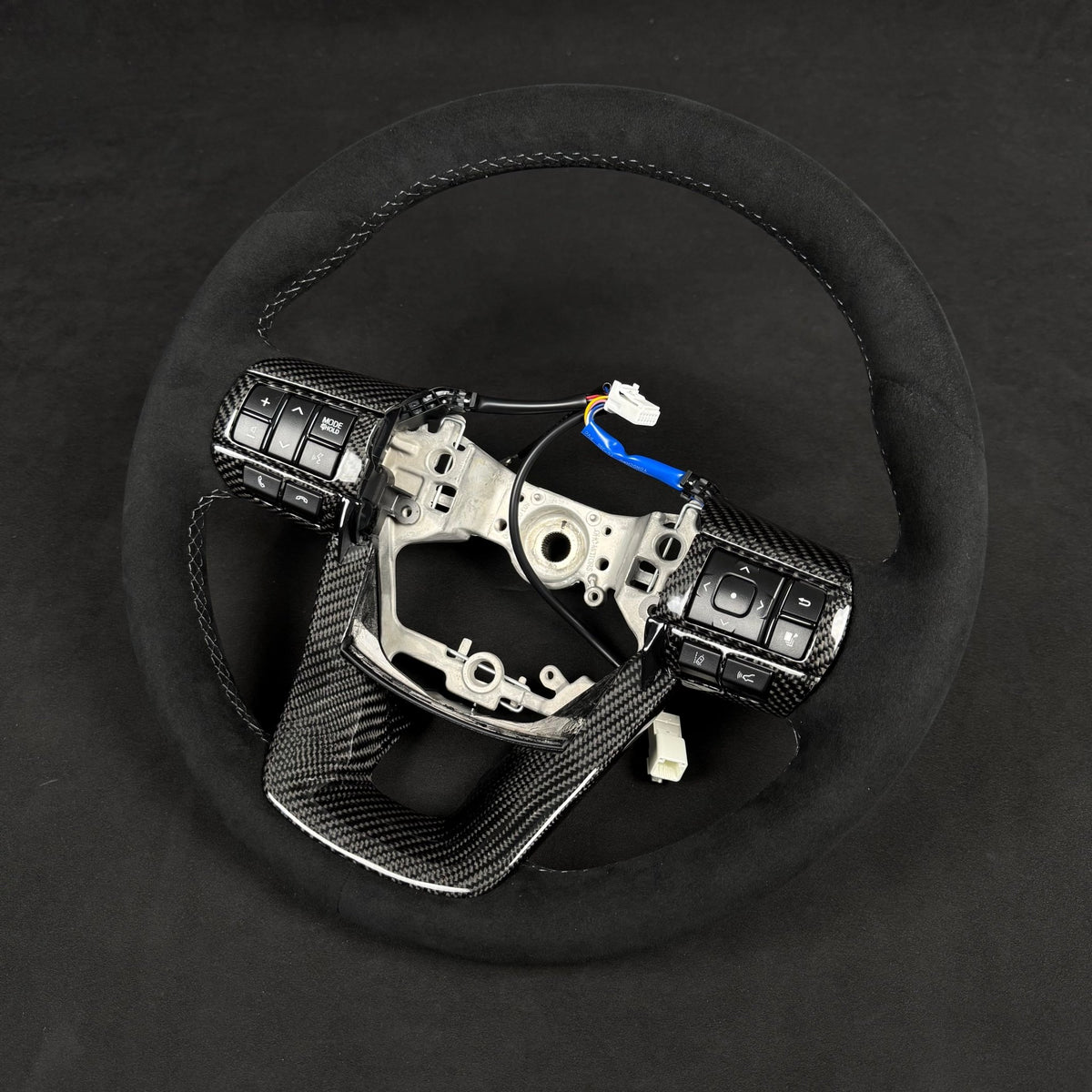 Premium Steering Wheel for Toyota Hilux N80 2015-On & LandCruiser 70 Series 2024-On - GT Series Genuine Alcantara - Tech4tourers