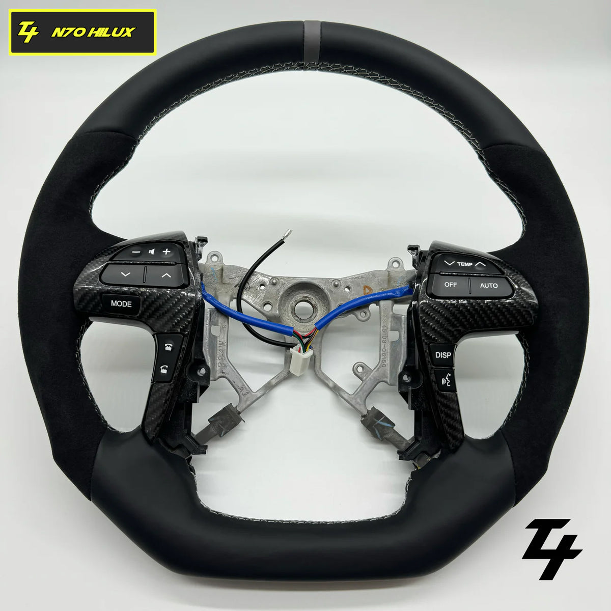 Premium Steering wheel Leather & Alcantara suitable for use with Toyota Hilux N70 2011-2015