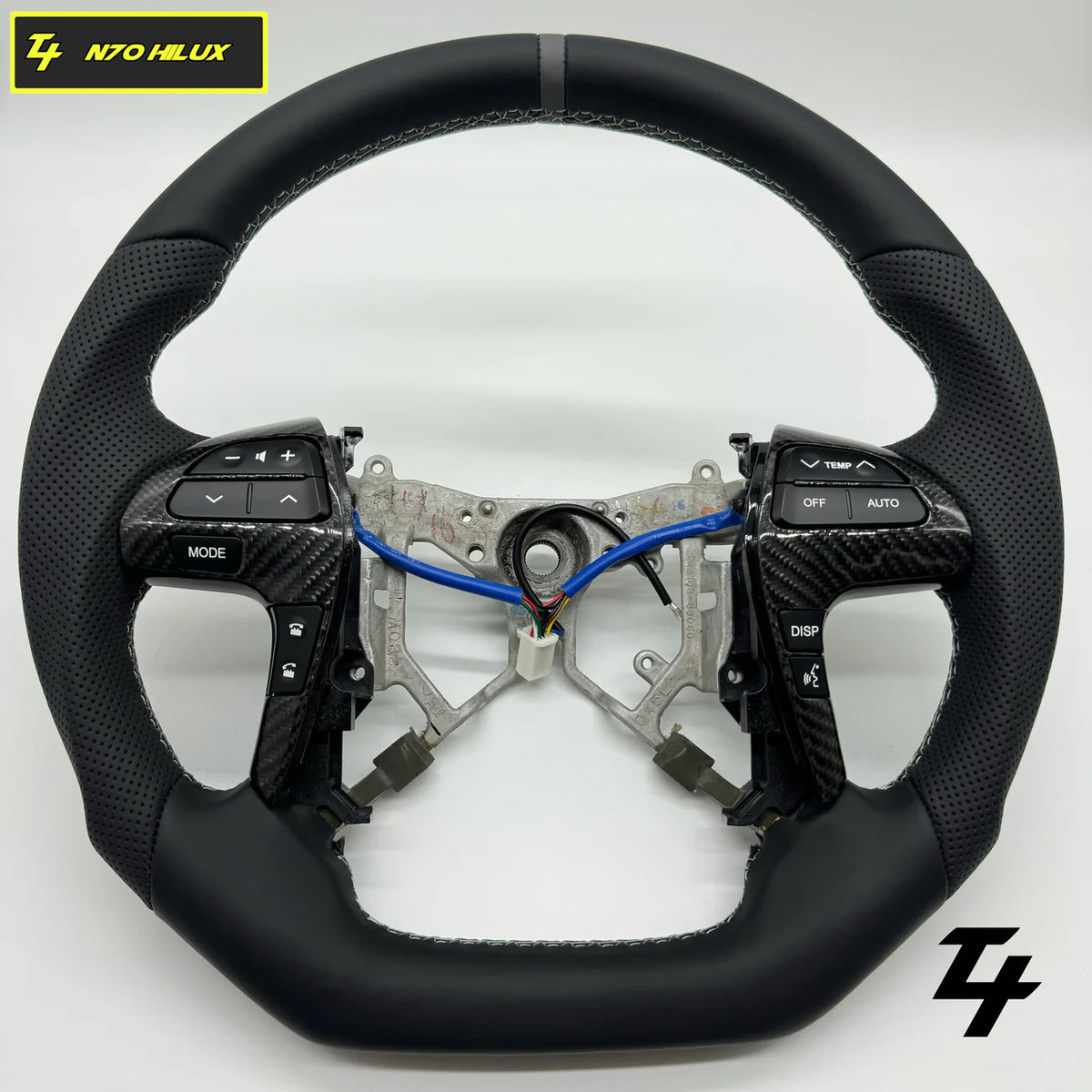 Premium Steering wheel Leather + Centre Stripe suitable for use with Toyota Hilux N70 2011-2015