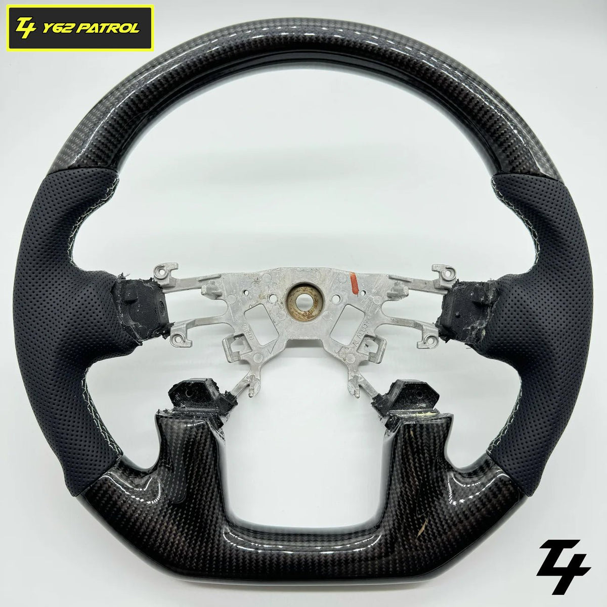 Nissan Patrol Y62 2012 - 2024 Premium Steering Wheel - GENUINE Leather - Tech4tourers