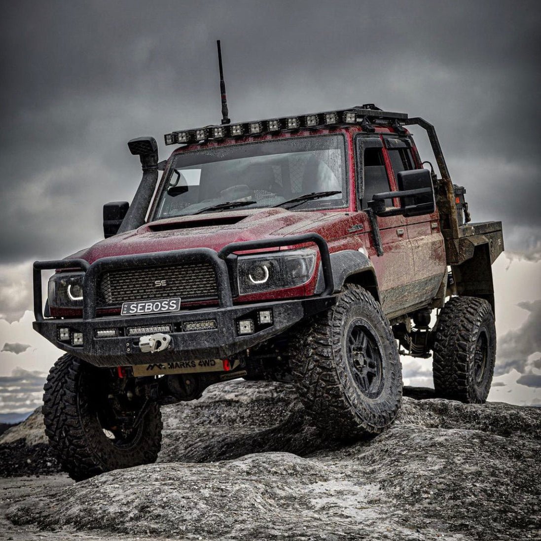 Premium Projector Headlights suitable for use with Toyota LandCruiser 70 Series - Tech4tourers