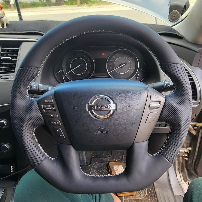 Nissan Patrol Y62 Steering wheel - Perforated Leather