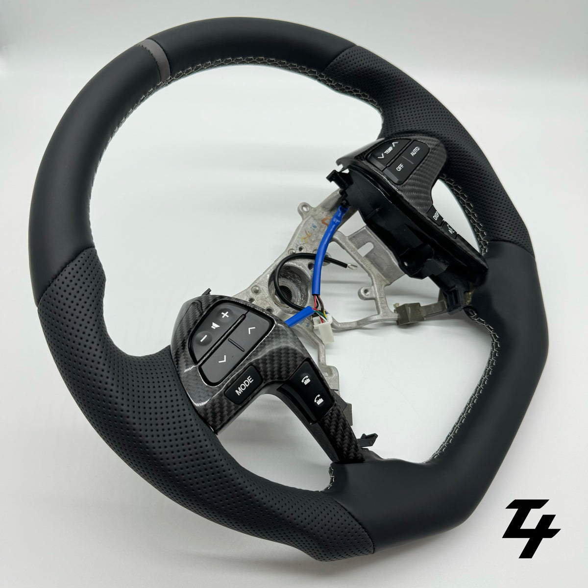 Premium Steering wheel Leather + Centre Stripe suitable for use with Toyota Hilux N70 2011-2015