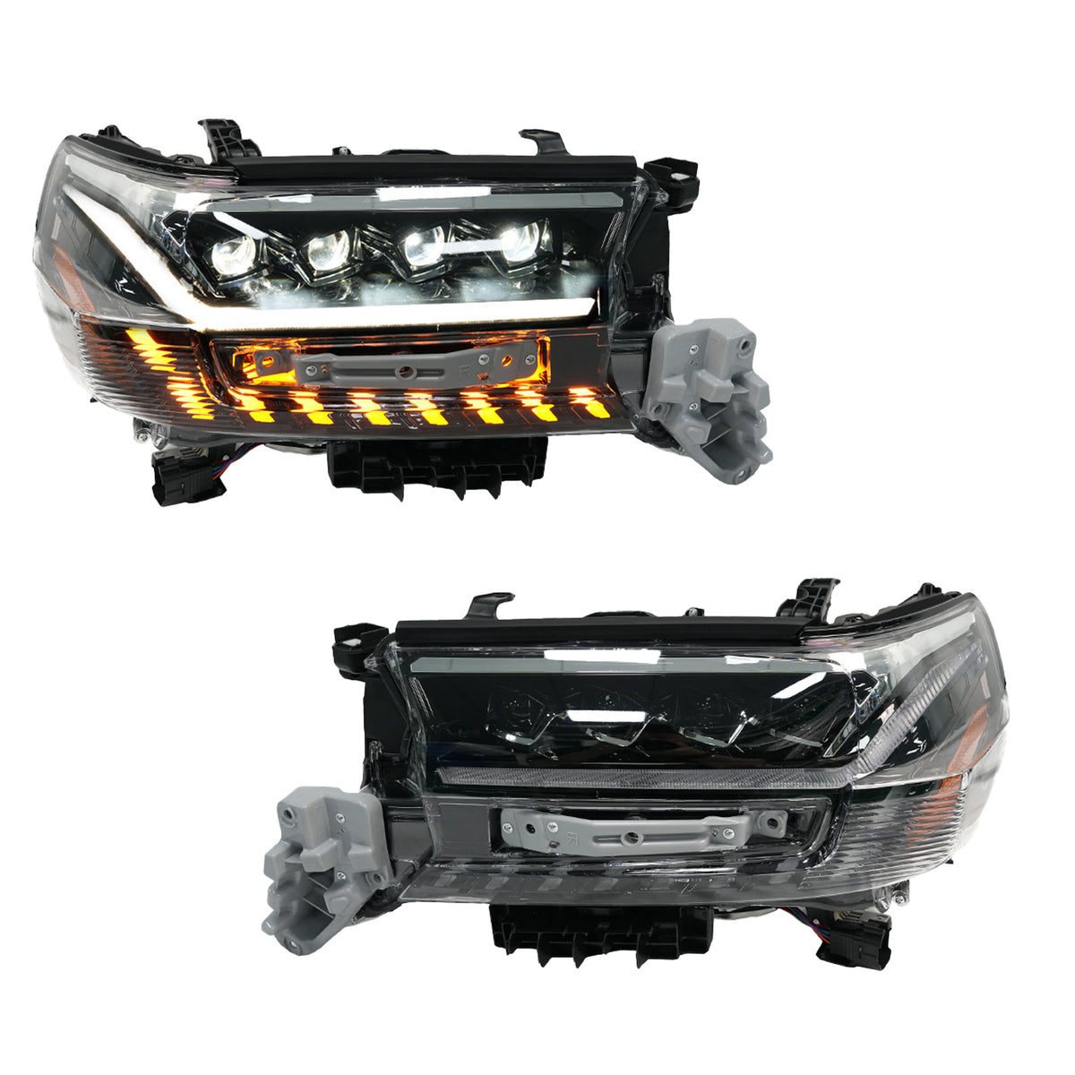 Premium Projector Headlights Suitable For Use With Toyota LandCruiser 200 Series 2016-2021