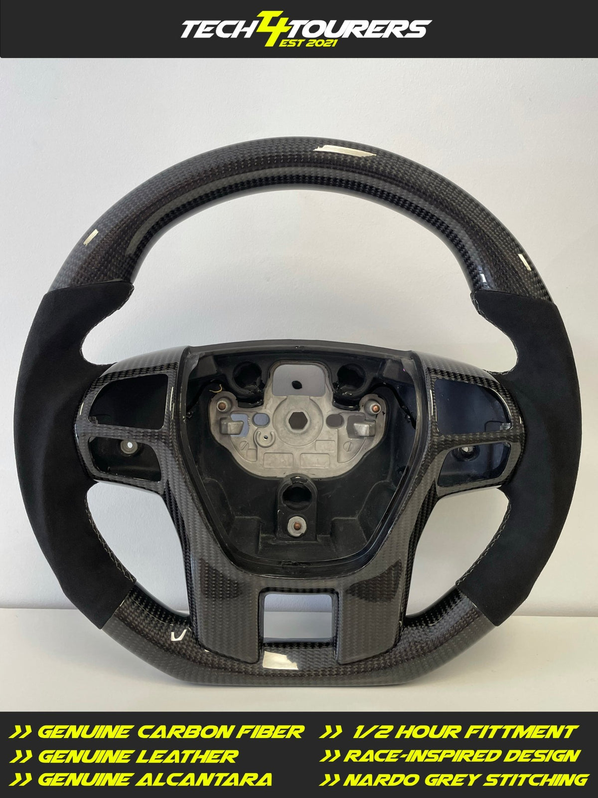 FORD RANGER PX2 2015 - 2022 PREMIUM STEERING WHEEL - GENUINE ALCANTARA - Tech4tourers