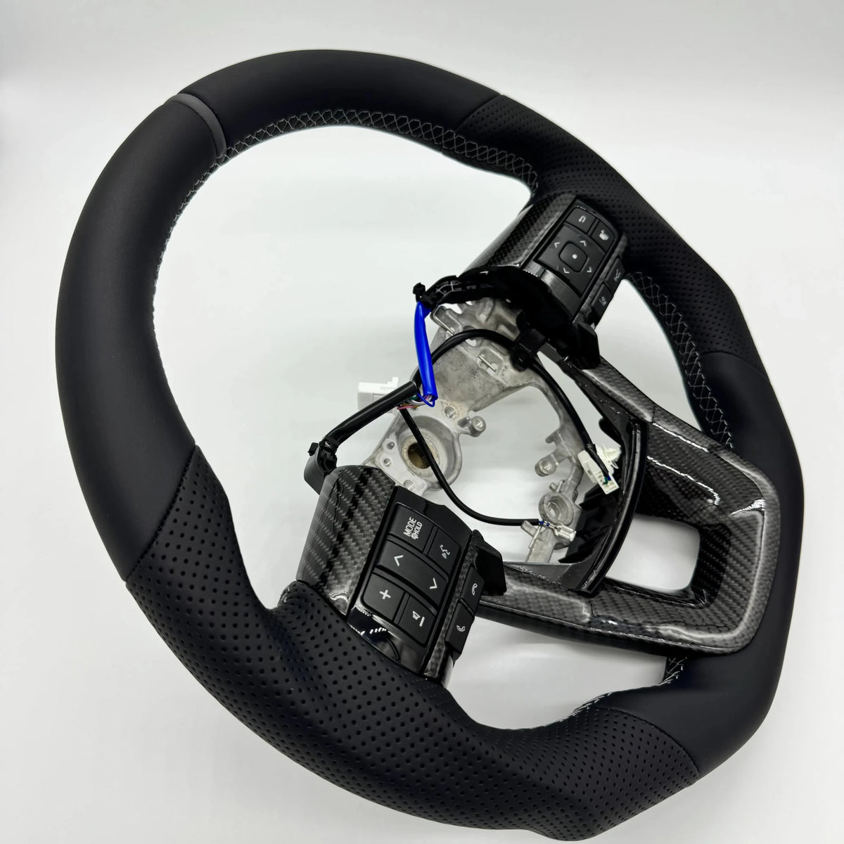 Premium Steering Wheel - Suitable for use with Toyota LandCruiser 70 2024 - 2026 Genuine Leather + Centre Stripe - Tech4tourers