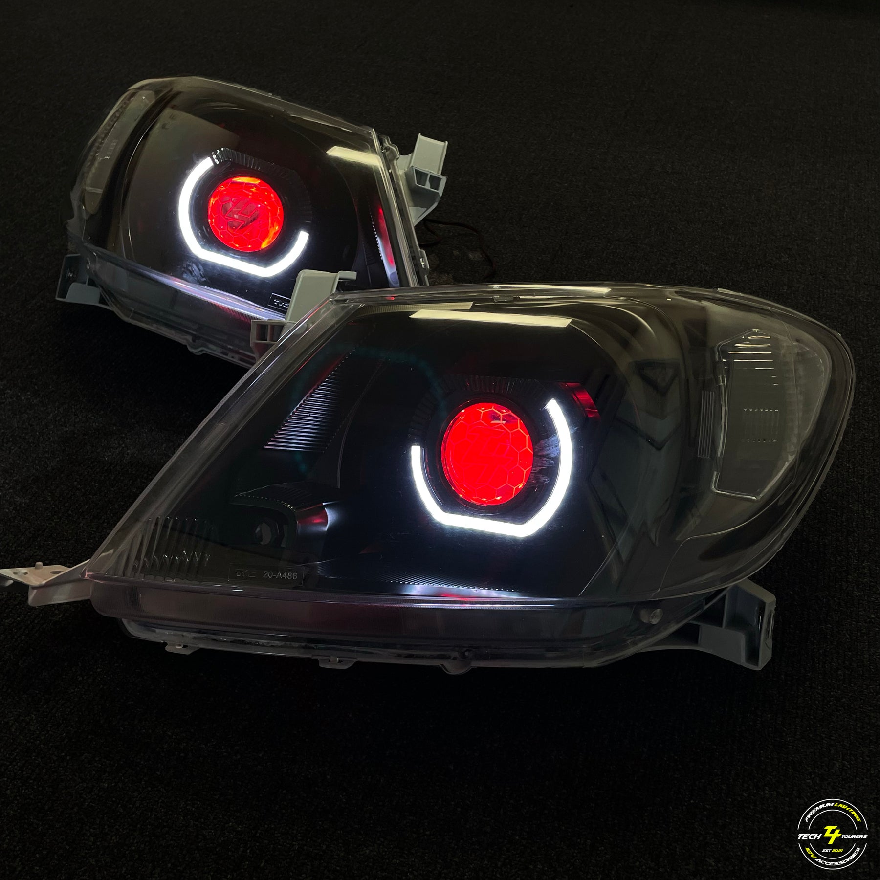 Premium Projector Headlights suitable for use with Toyota Hilux N70 Pre facelift