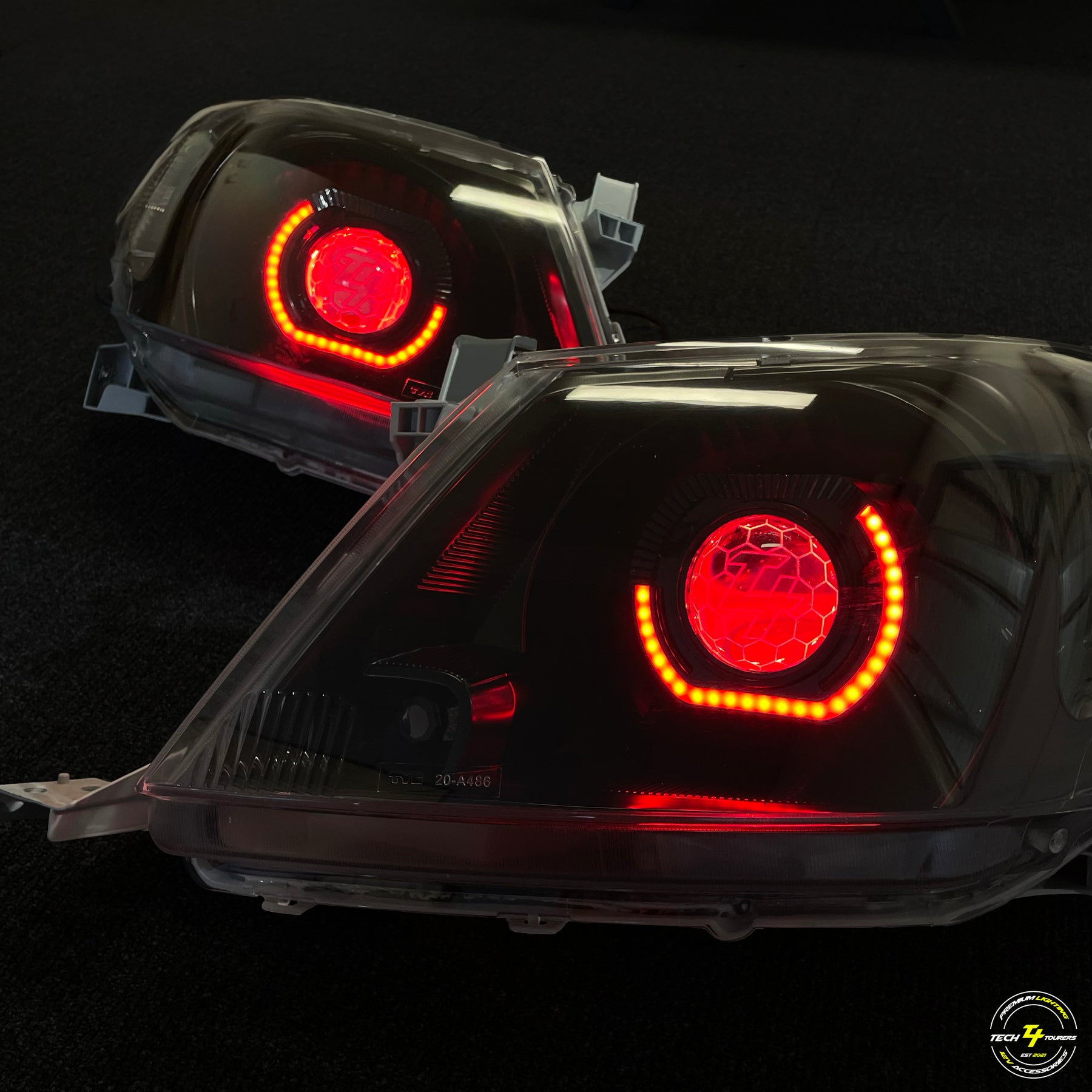 Premium Projector Headlights suitable for use with Toyota Hilux N70 Pre facelift