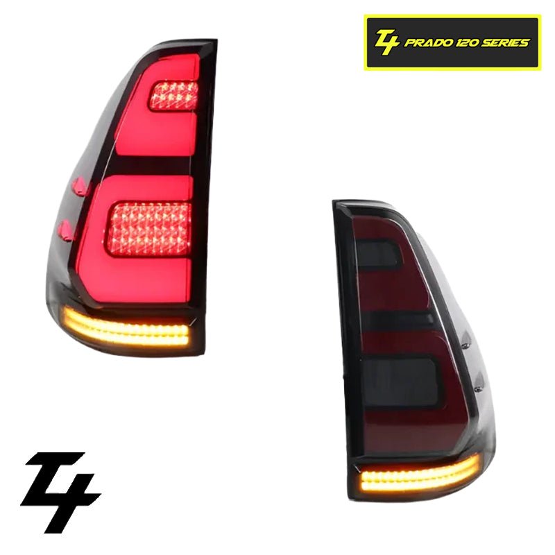 LED Tail Lights suitable for use with Toyota Prado 120 Series 2002 - 2009 (V1) - Tech4tourers