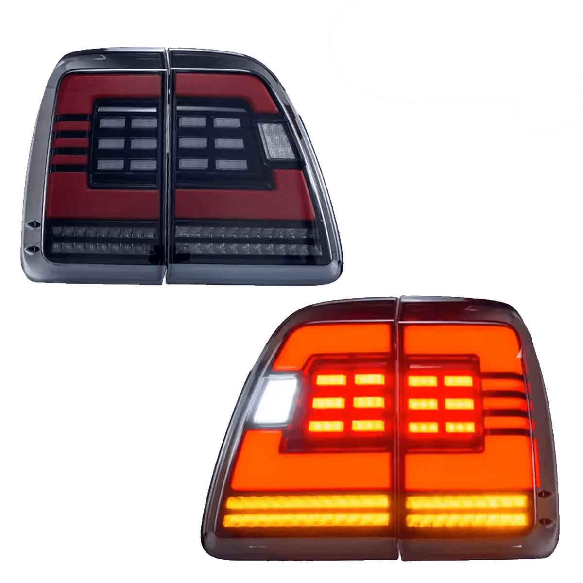LED Tail Lights suitable for use with Lexus LX470 1998 - 2007 - Tech4tourers