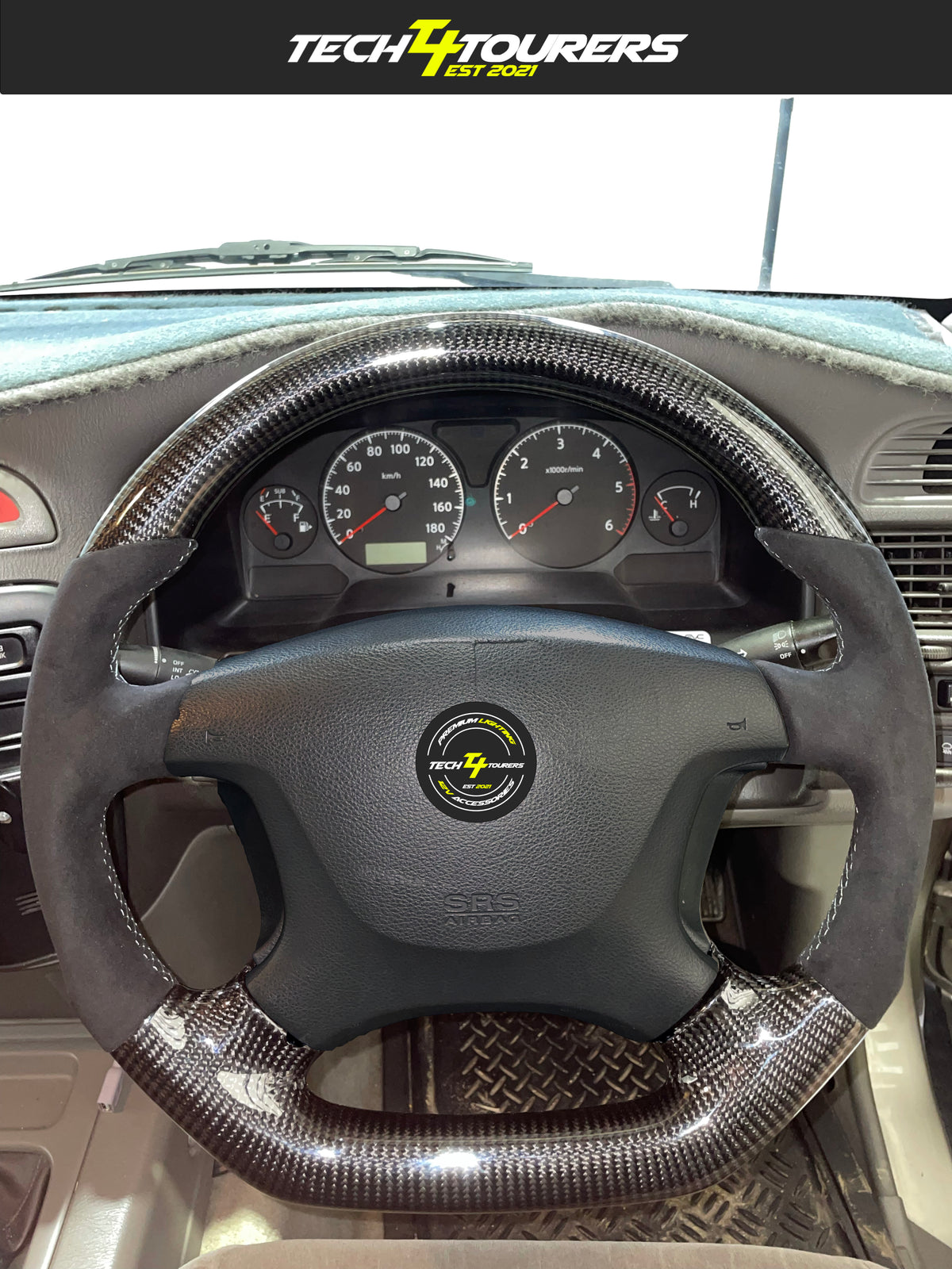 Nissan Gu Patrol Y61 Premium Steering Wheel - GENUINE Alcantara