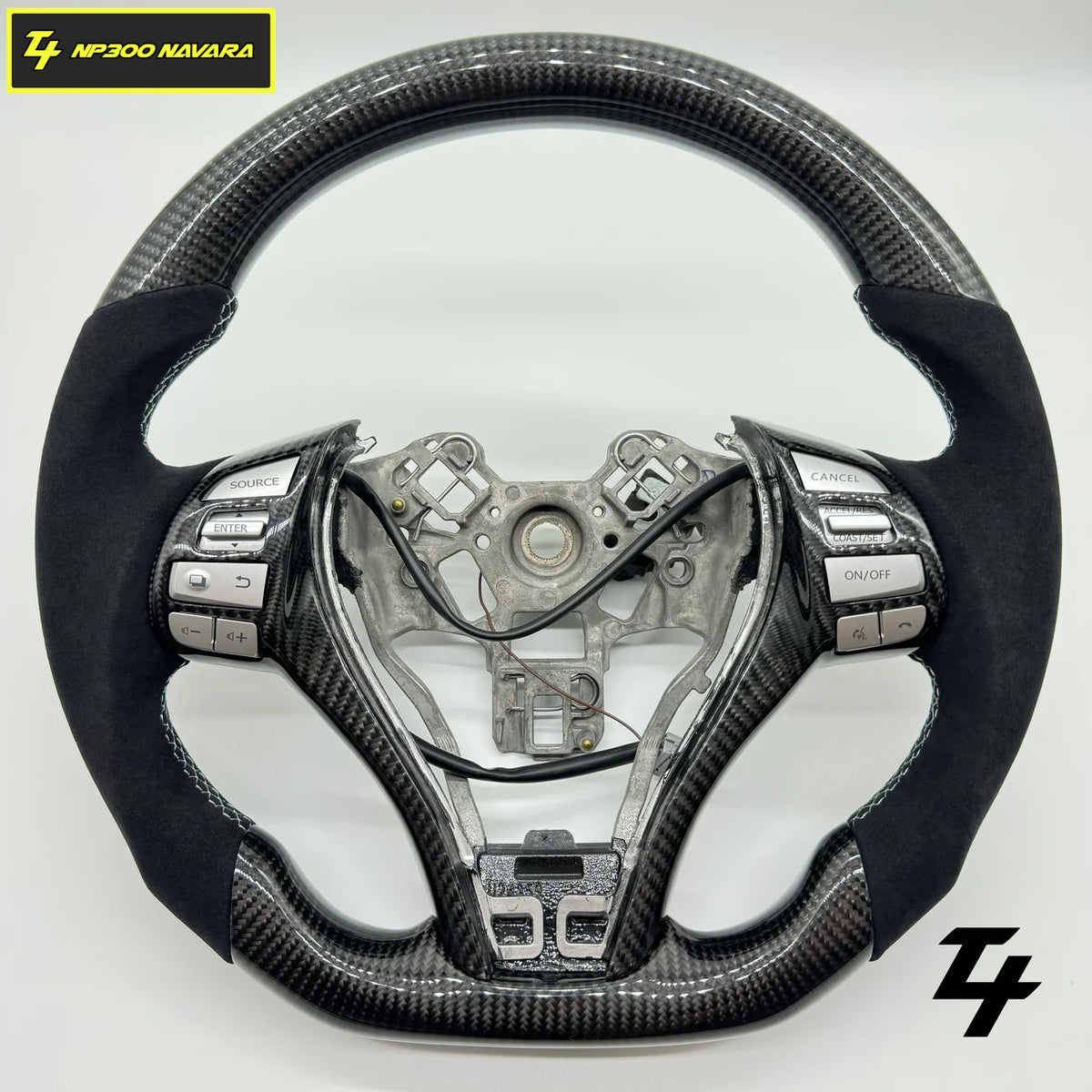 Nissan Navara NP300 D23 premium steering wheel with 9040 grade Alcantara and carbon fiber