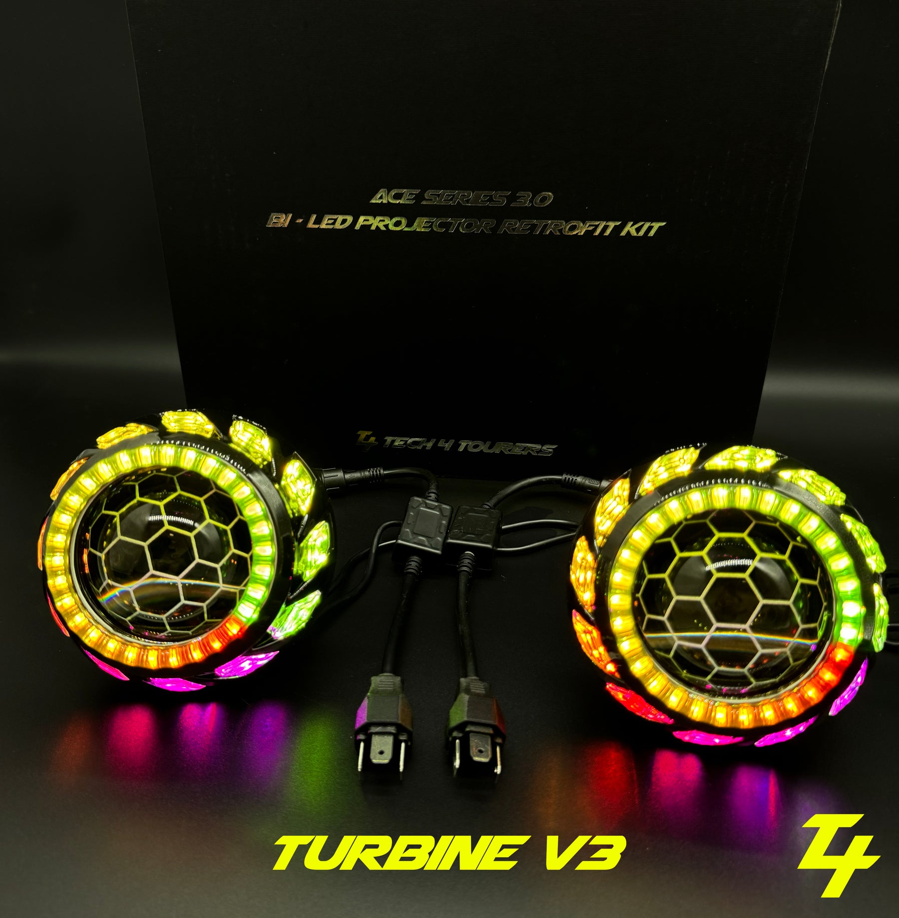 Premium Projector headlights suitable for use with Toyota Prado 120 series