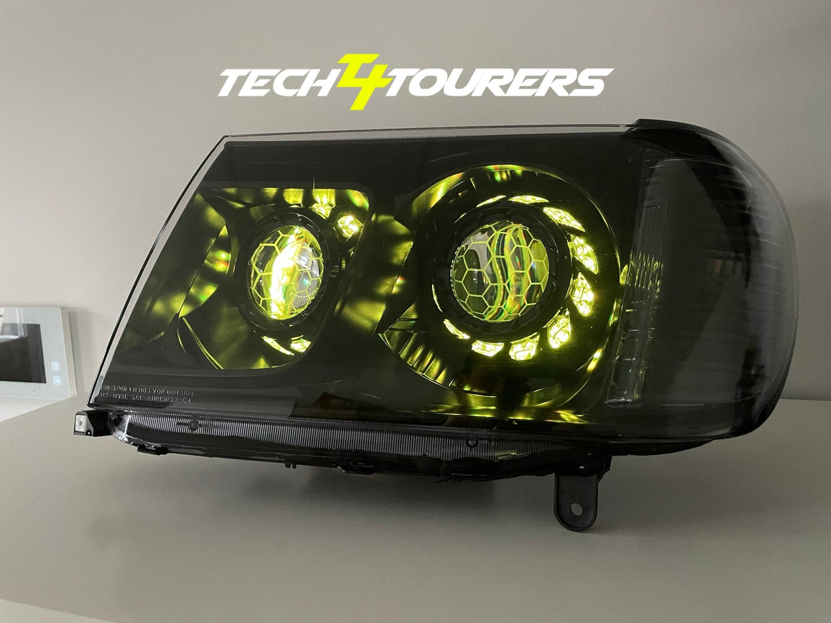Premium Projector Headlights suitable for use with Toyota Land Cruiser 100/105 series - Tech4tourers
