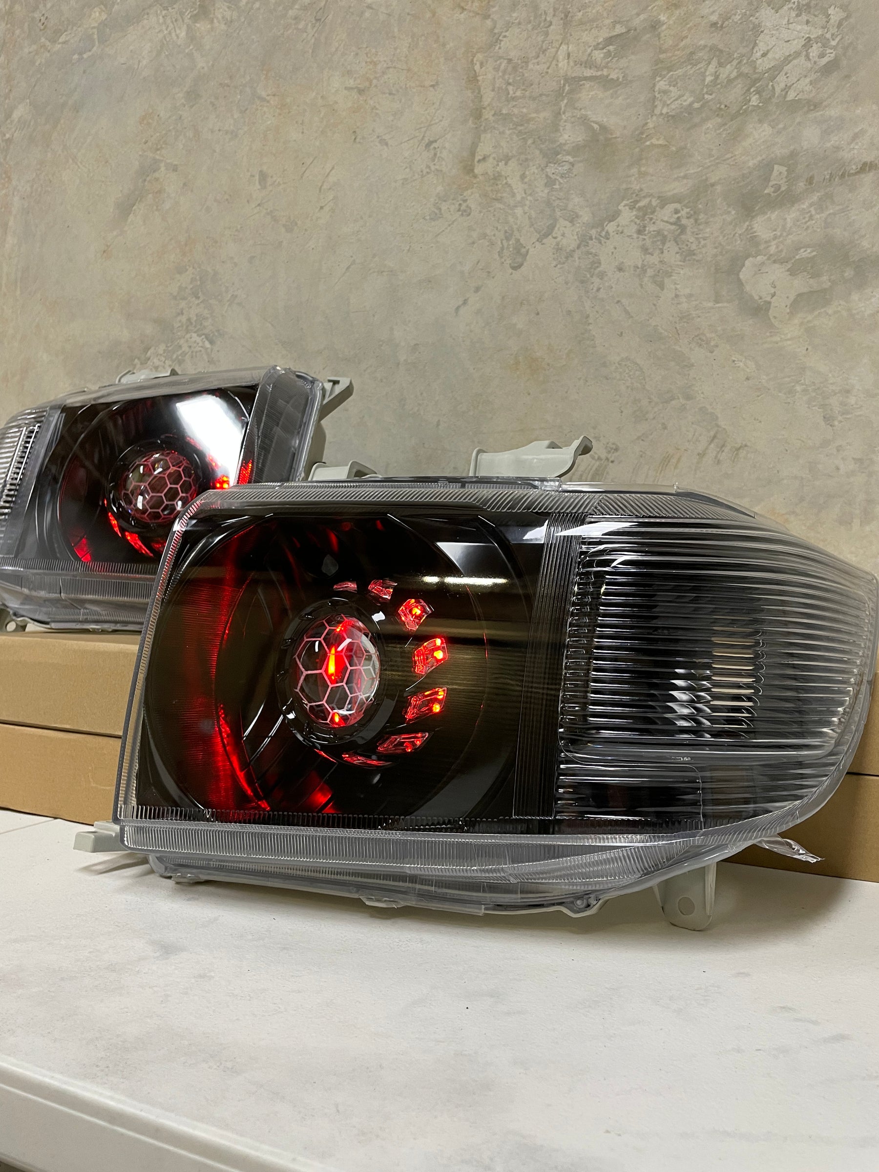 Toyota Landcruiser 79 series custom headlights