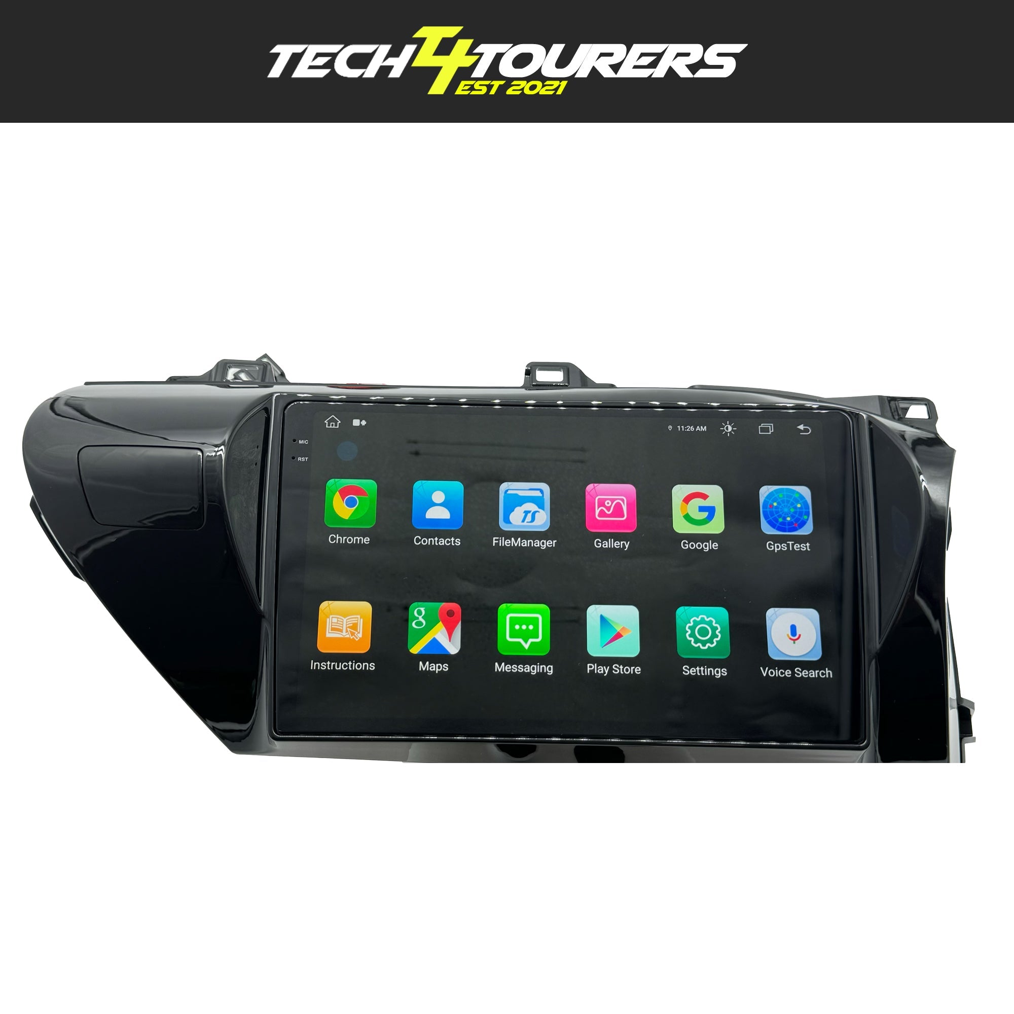 Apple Carplay Head Unit suitable for use with Toyota Hilux N80 2015 - 2023 2K 10.1 Inch - Tech4tourers