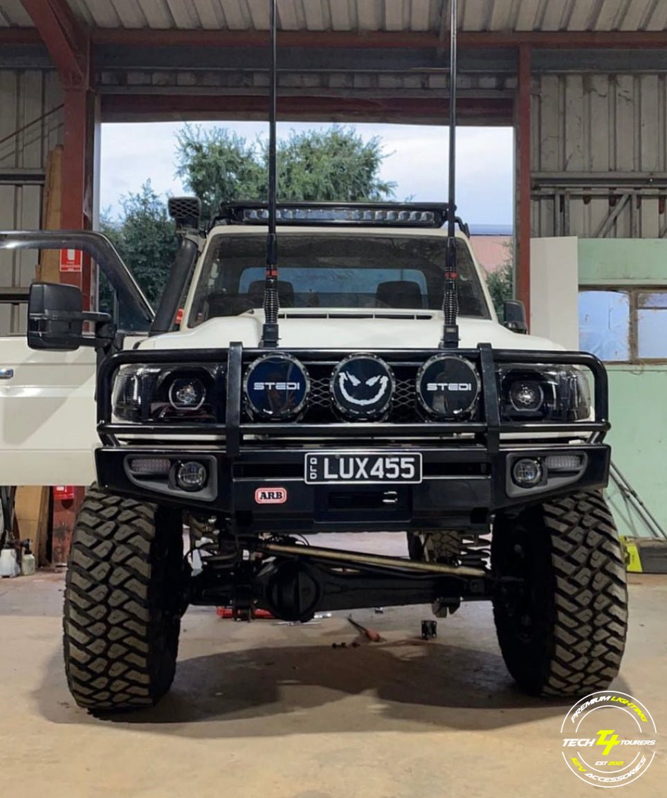 Premium Projector Headlights suitable for use with Toyota LandCruiser 70 Series - Tech4tourers