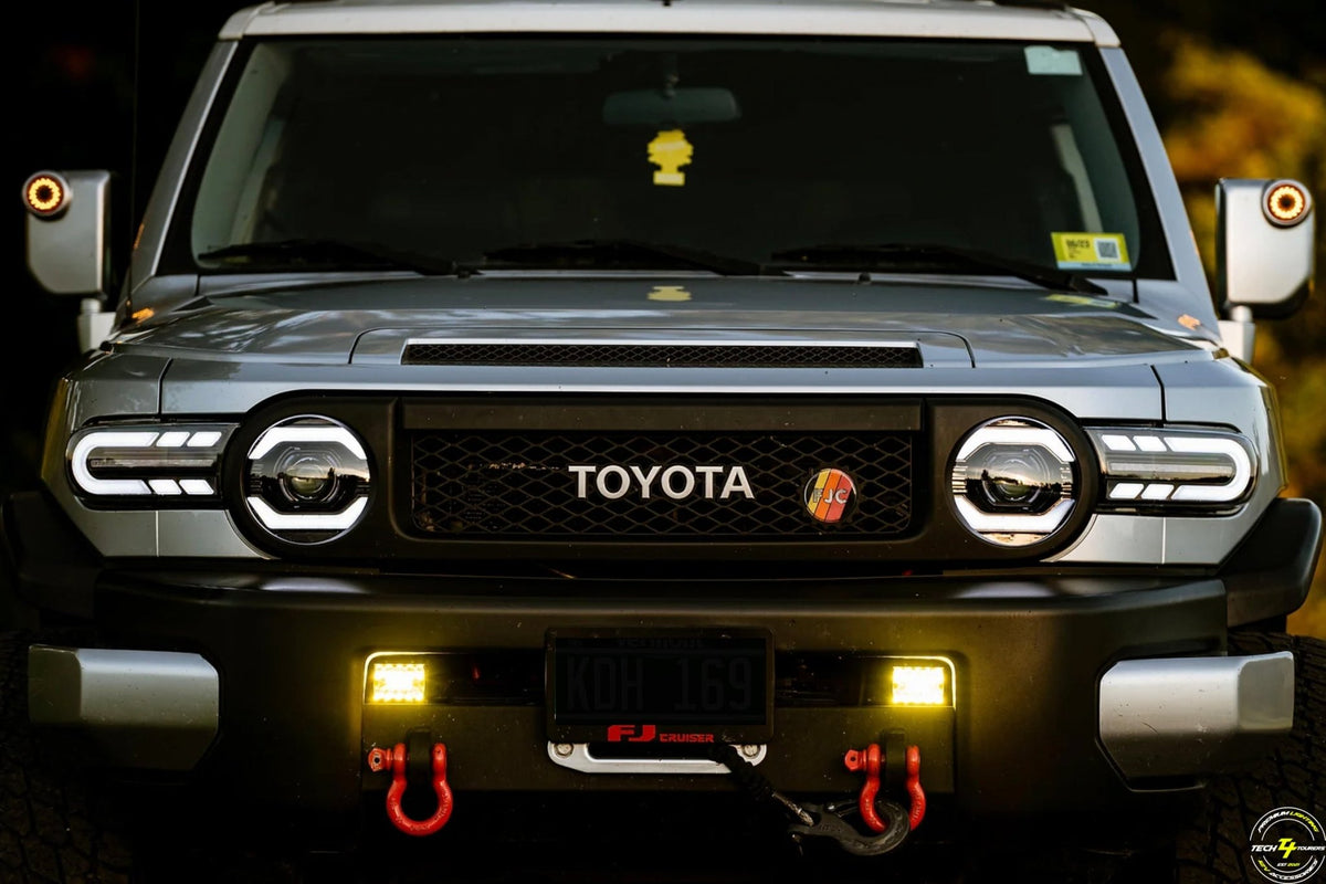Premium Projector Headlights suitable for use with Toyota FJ Cruiser - Tech4tourers