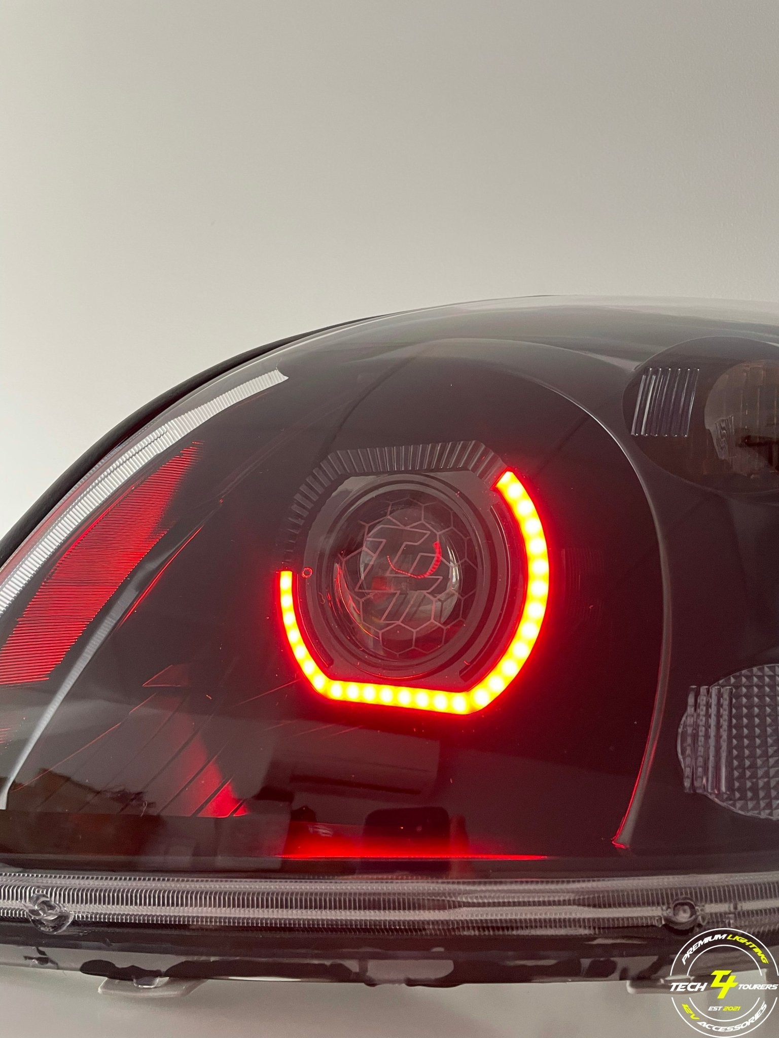 Premium Projector headlights suitable for use with Toyota Prado 120 series - Tech4tourers