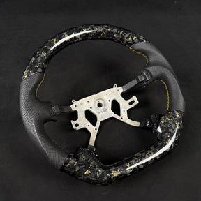 NISSAN GU PATROL Y61 PREMIUM STEERING WHEEL - GENUINE FORGED CARBON (GOLD FLAKE) - Tech4tourers