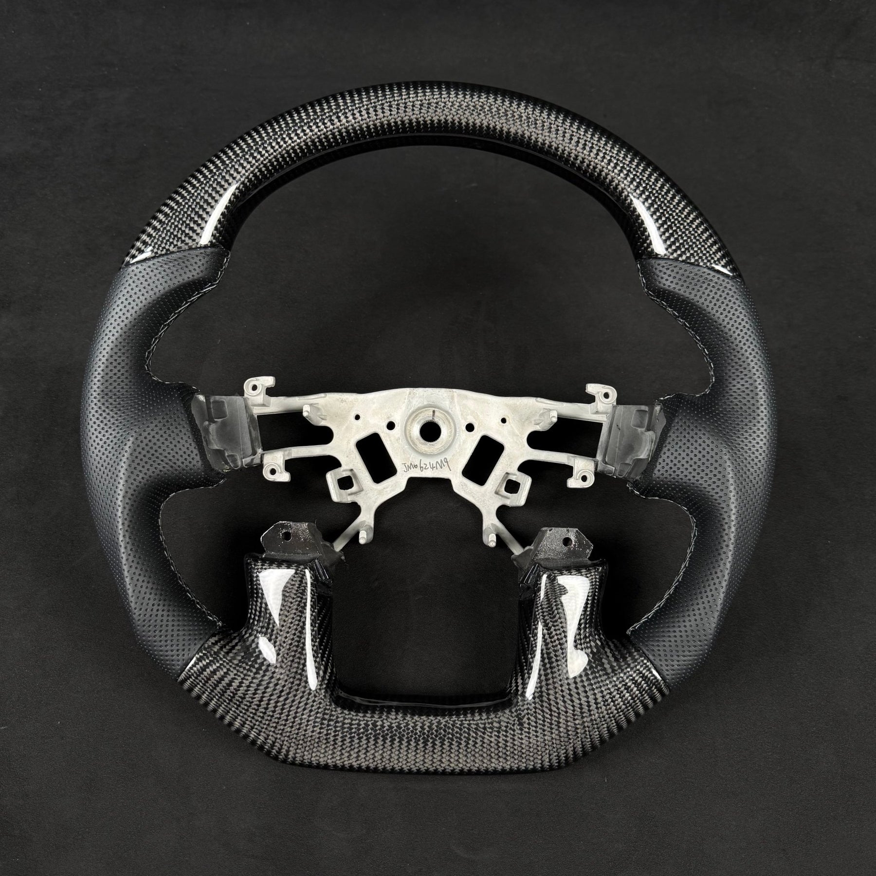 Nissan Patrol Y62 2012-2024 Premium Steering Wheel - Genuine Perforated Leather & Carbon Fiber - Tech4tourers