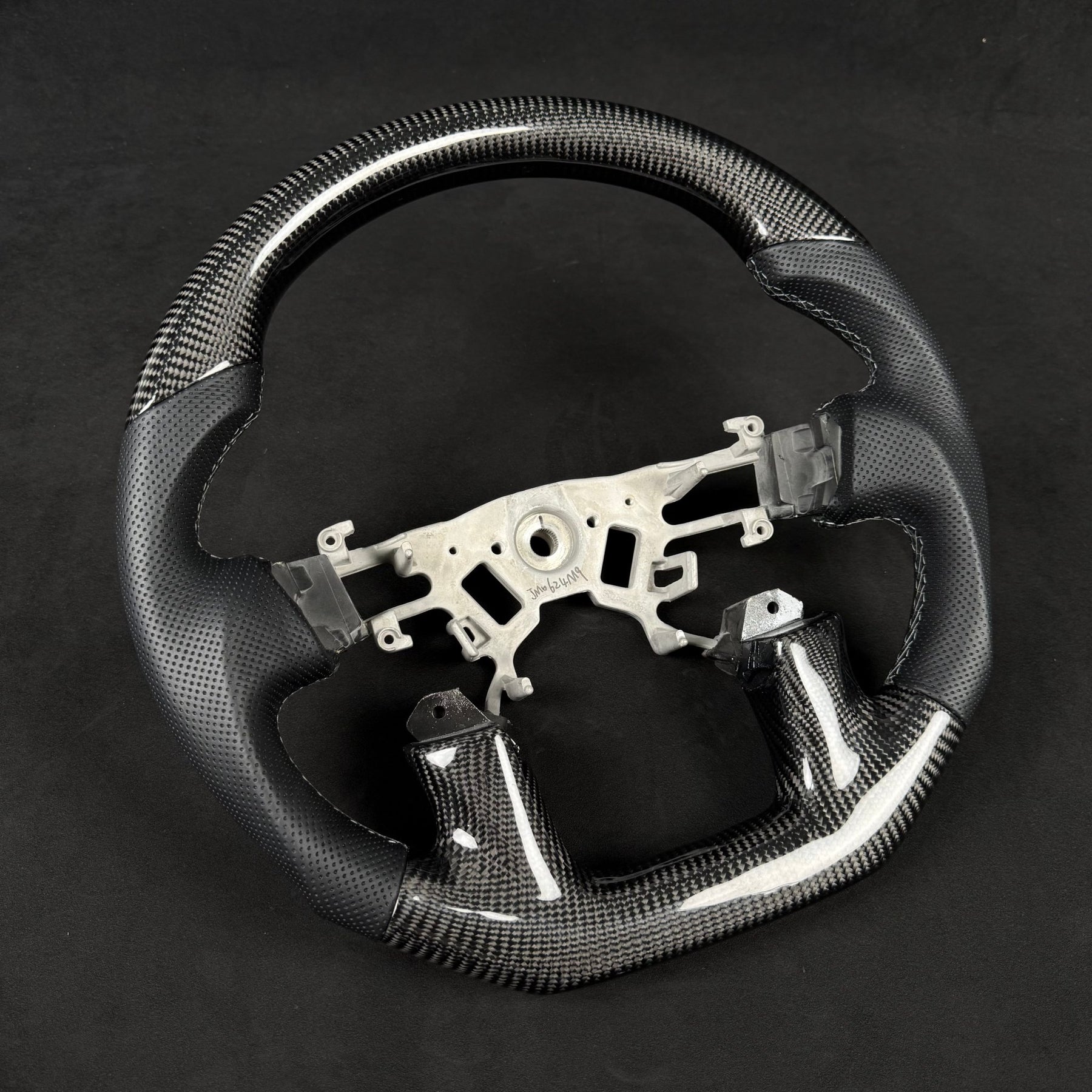 Nissan Patrol Y62 2012-2024 Premium Steering Wheel - Genuine Perforated Leather & Carbon Fiber - Tech4tourers