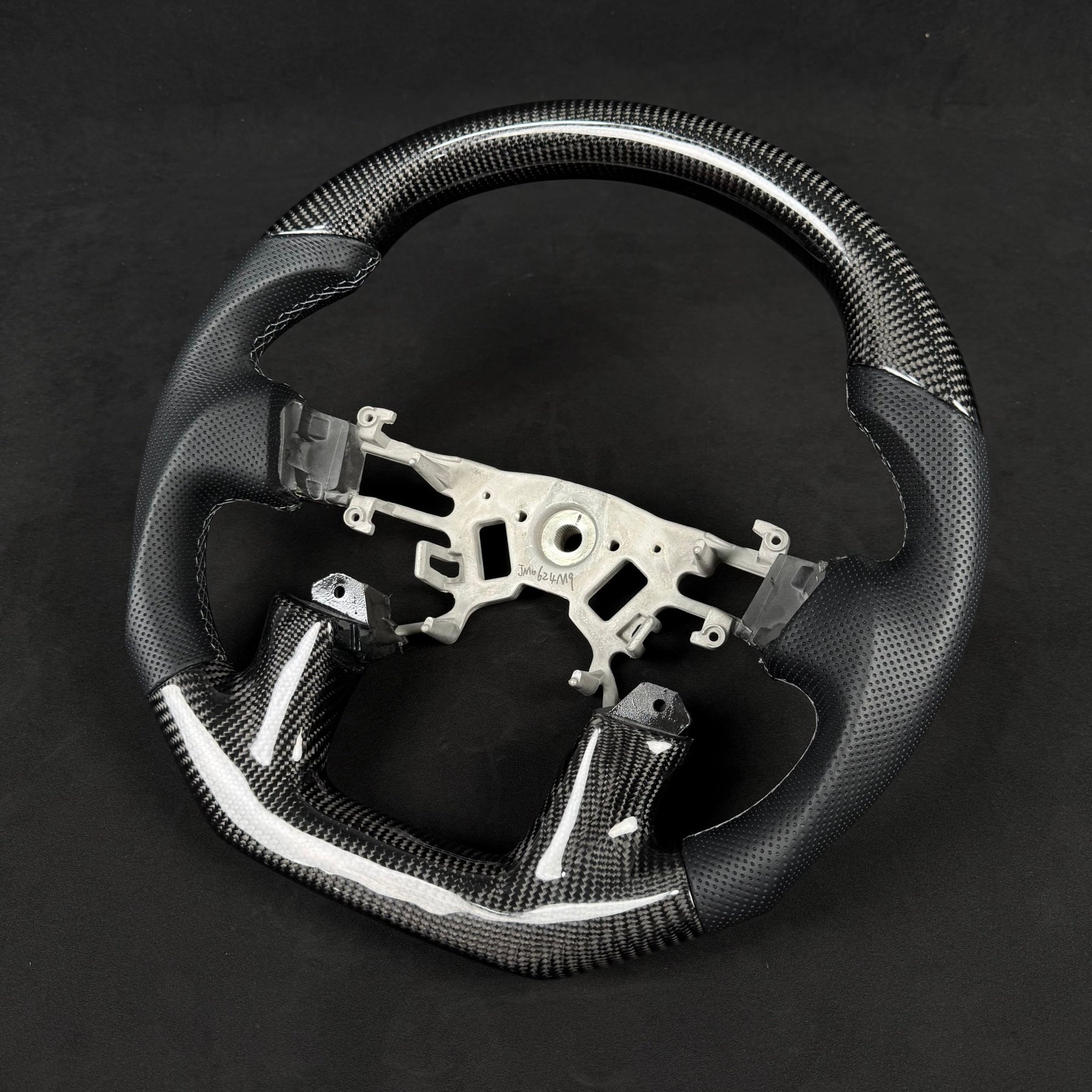 Nissan Patrol Y62 2012-2024 Premium Steering Wheel - Genuine Perforated Leather & Carbon Fiber - Tech4tourers