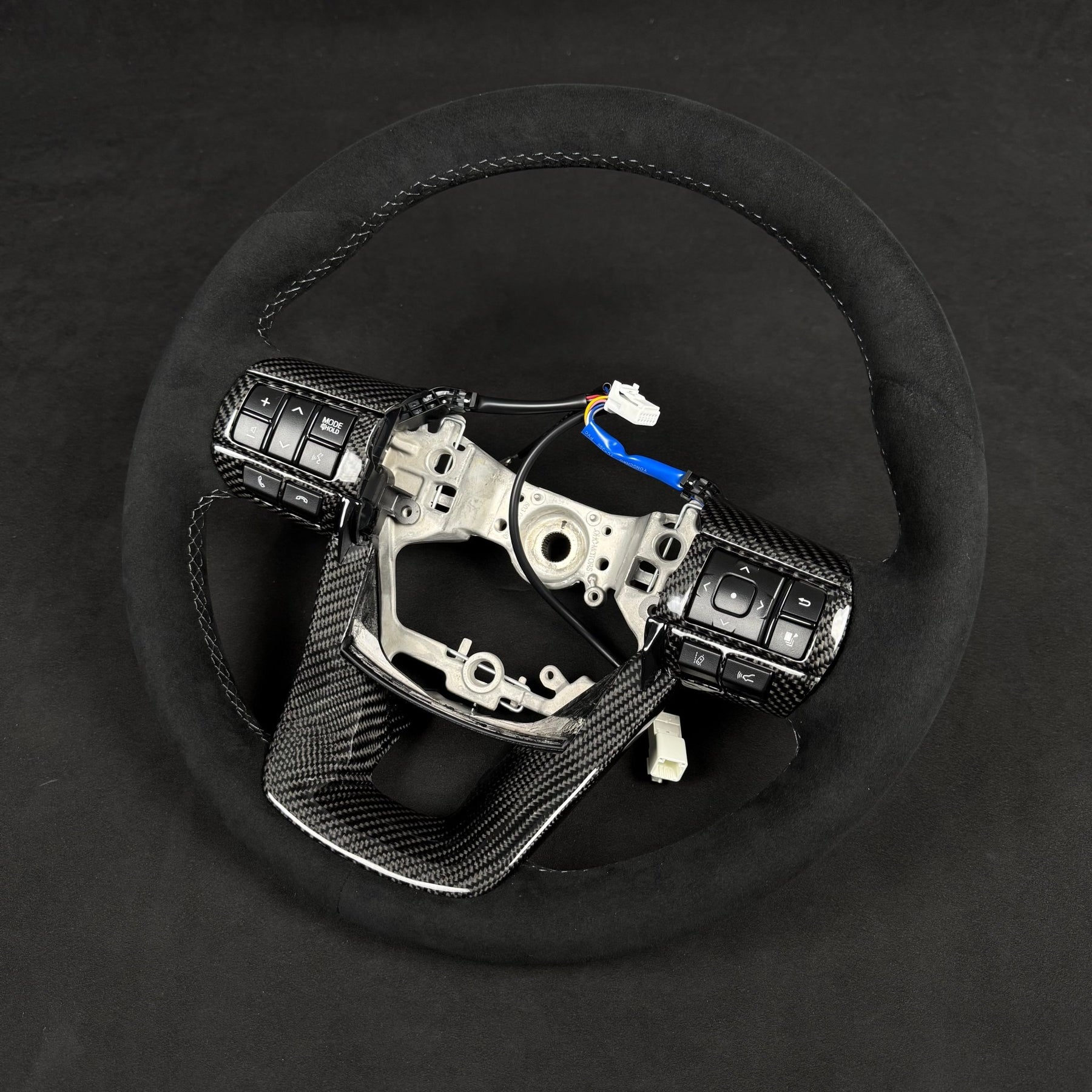 Premium Steering Wheel for Toyota Hilux N80 2015-On & LandCruiser 70 Series 2024-On - GT Series Genuine Alcantara - Tech4tourers
