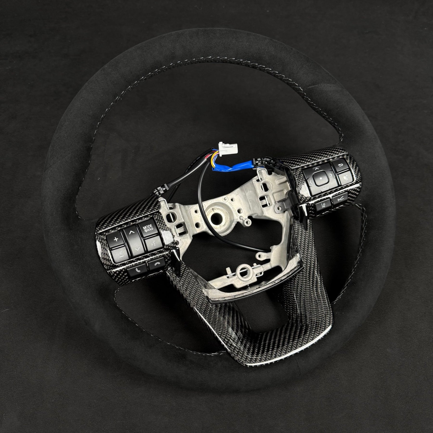 Premium Steering Wheel for Toyota Hilux N80 2015-On & LandCruiser 70 Series 2024-On - GT Series Genuine Alcantara - Tech4tourers
