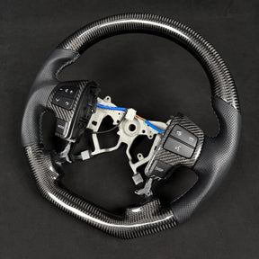 Premium Steering Wheel - Suitable for use with Toyota LandCruiser 70 Series 2007-2023 Genuine Perforated Leather & Carbon Fiber - Tech4tourers