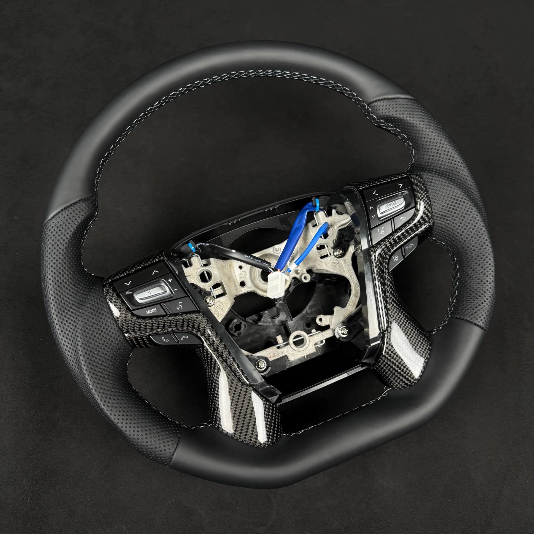 Premium Steering Wheel - Suitable for use with Toyota LandCruiser 200 Series 2015-2021 Genuine Perforated Leather - Tech4tourers