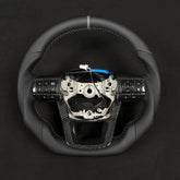 Premium Steering wheel - Suitable for use with Toyota Hilux N80 2015-2026 Genuine Leather + Centre Stripe - Tech4tourers