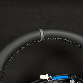 Premium Steering wheel - Suitable for use with Toyota Hilux N80 2015-2026 Genuine Leather + Centre Stripe - Tech4tourers
