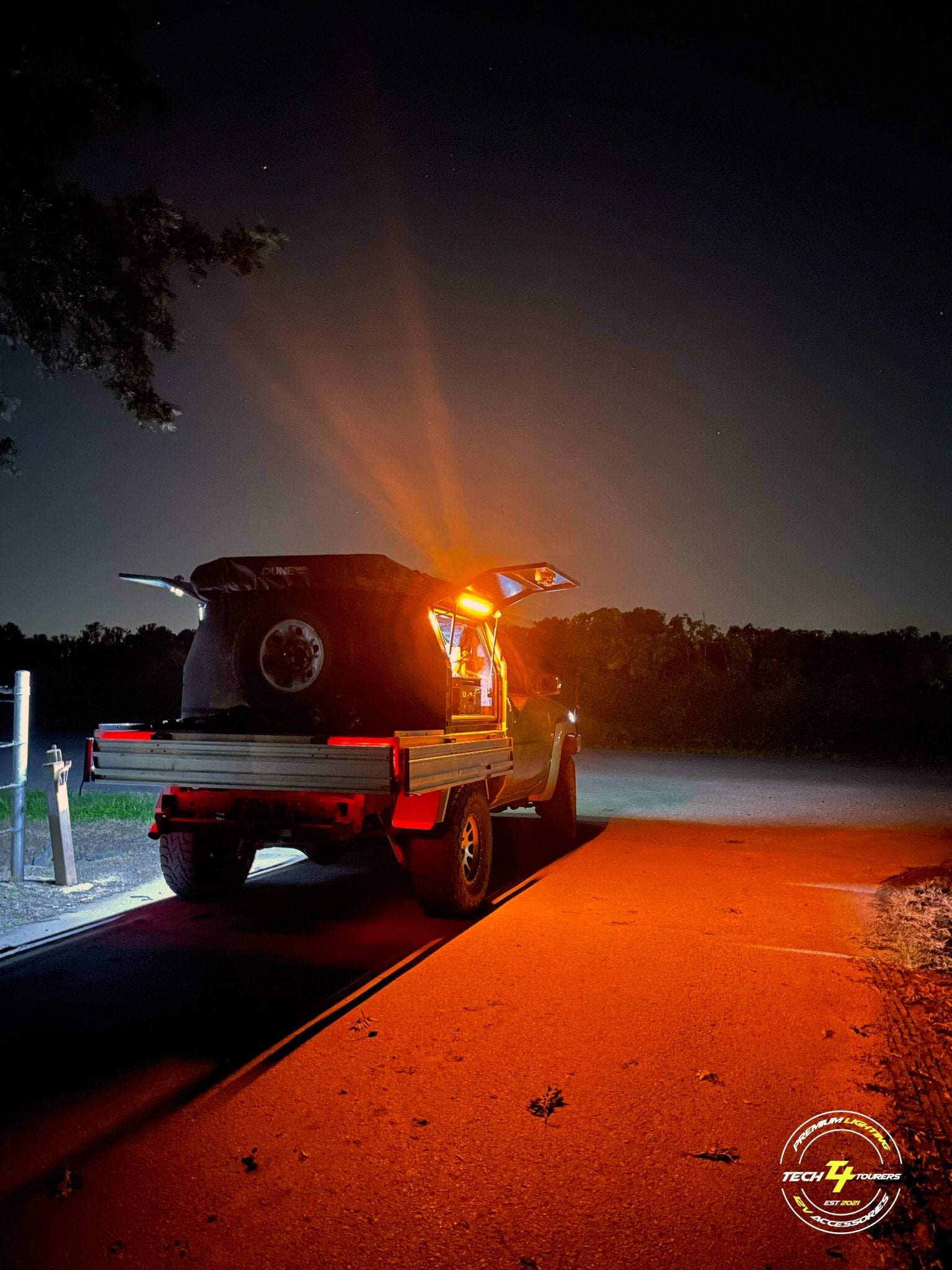 100cm Orange White LED Strip Light - Tech4tourers