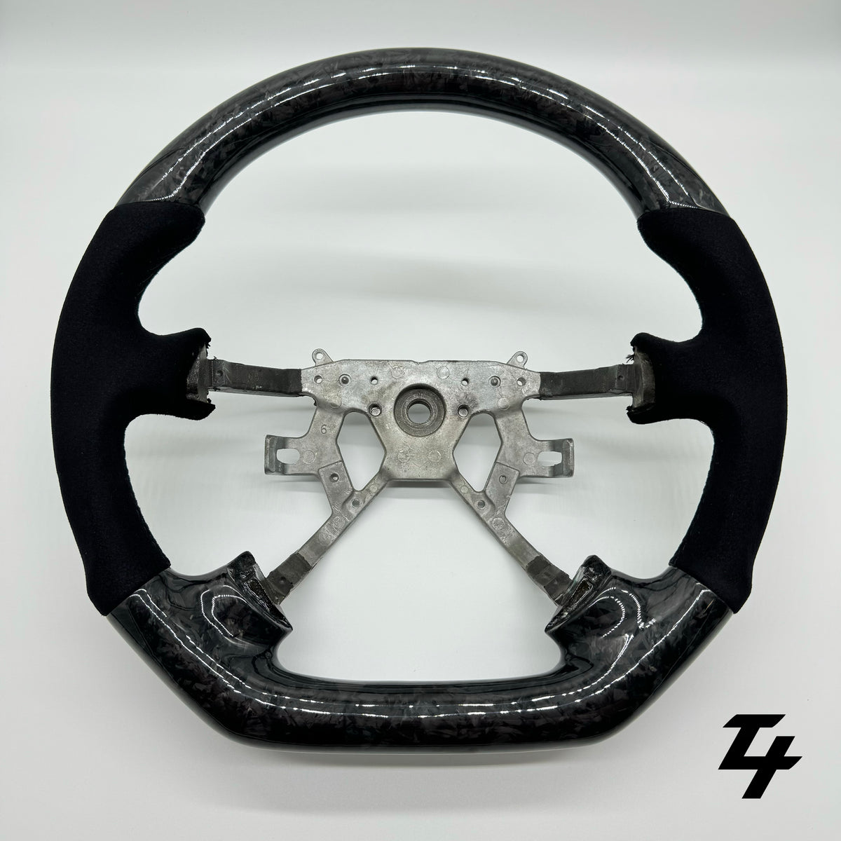 NISSAN GU PATROL Y61 PREMIUM STEERING WHEEL - GENUINE FORGED CARBON & ALCANTARA