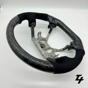 NISSAN GU PATROL Y61 PREMIUM STEERING WHEEL - GENUINE FORGED CARBON & ALCANTARA