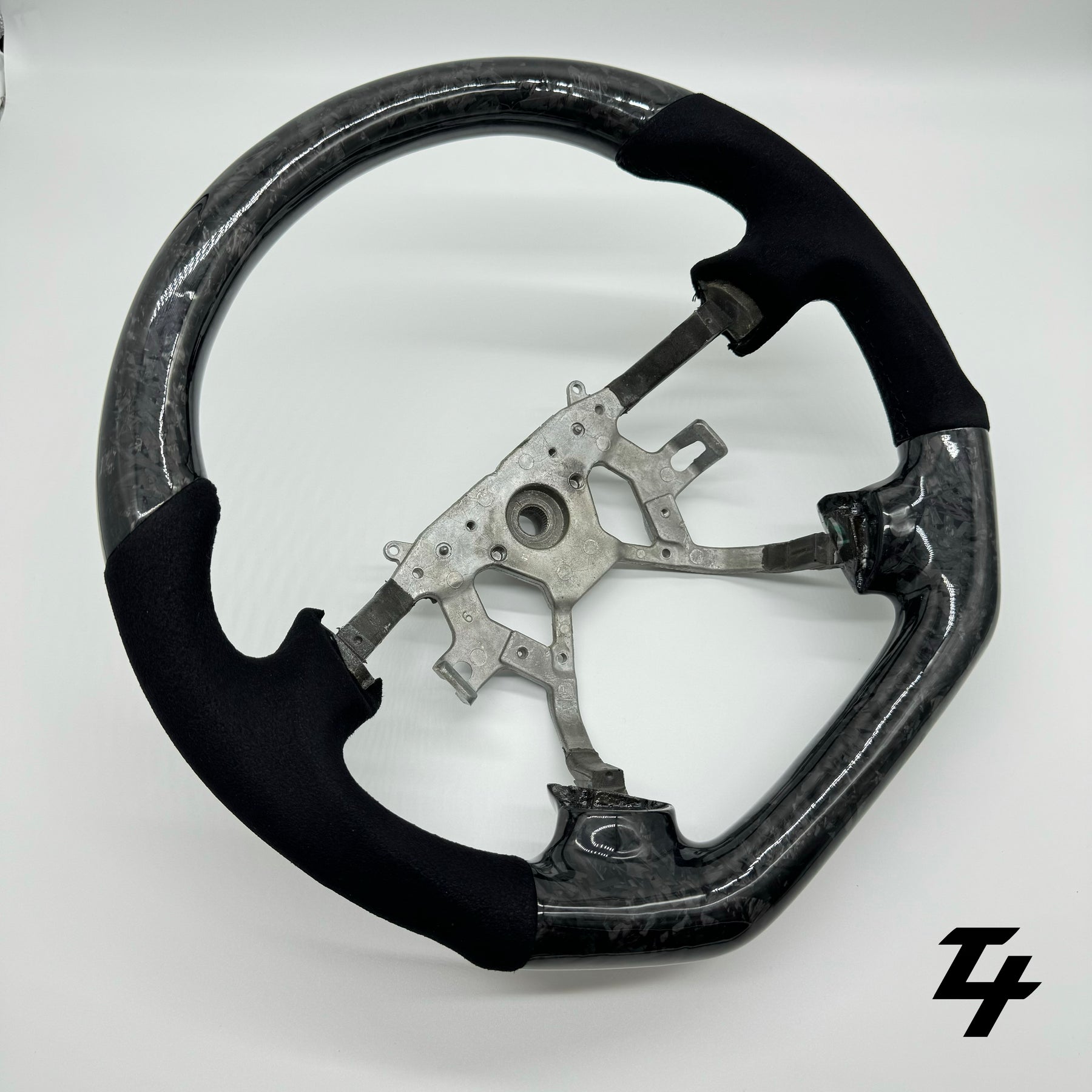 NISSAN GU PATROL Y61 PREMIUM STEERING WHEEL - GENUINE FORGED CARBON & ALCANTARA