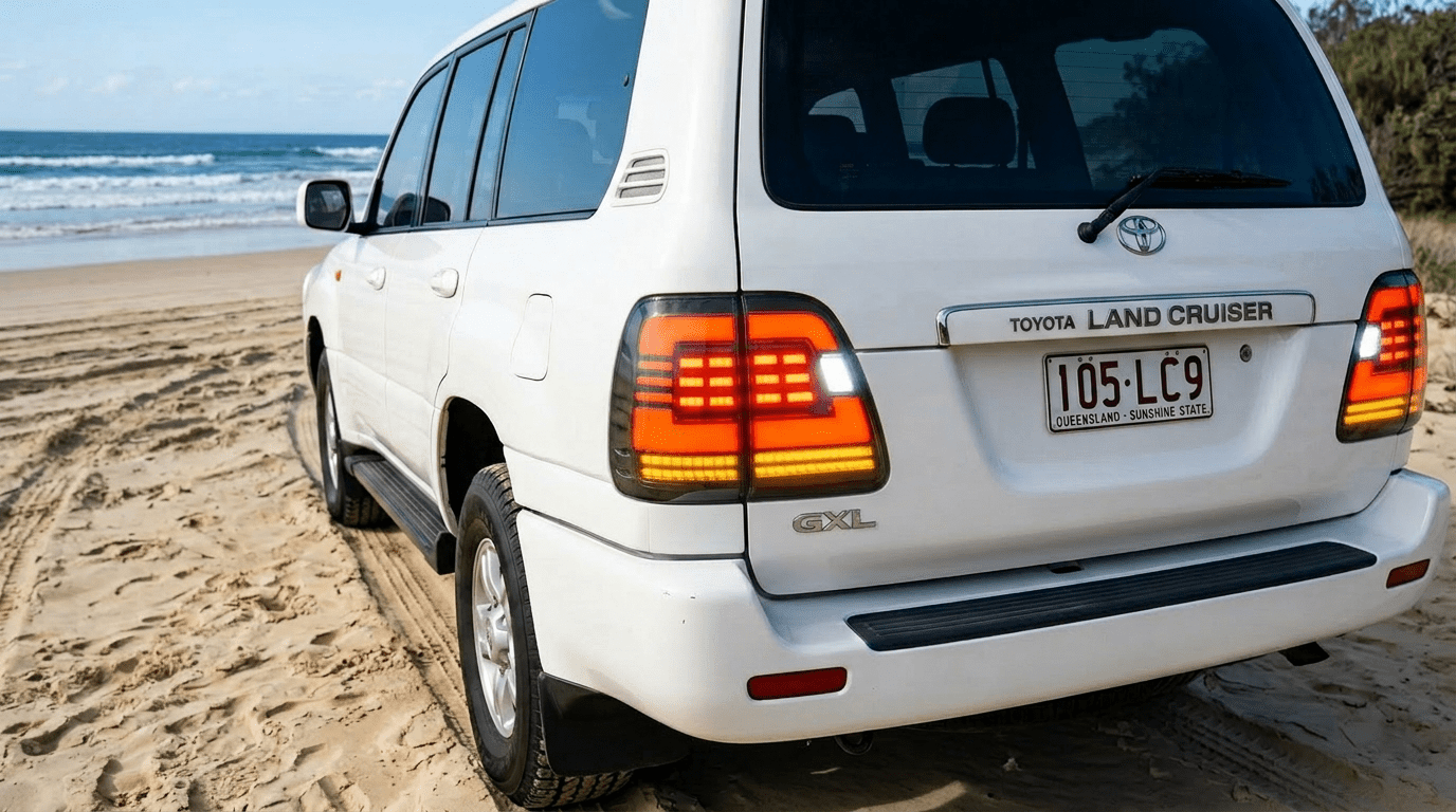 LED Tail Lights suitable for use with Toyota LandCruiser 100/105 Series 1998 - 2007 - Tech4tourers